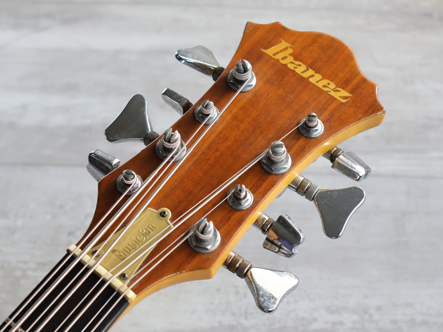 1980 Ibanez Japan MC980 8-String Musician Bass (Dark Stain Natural)
