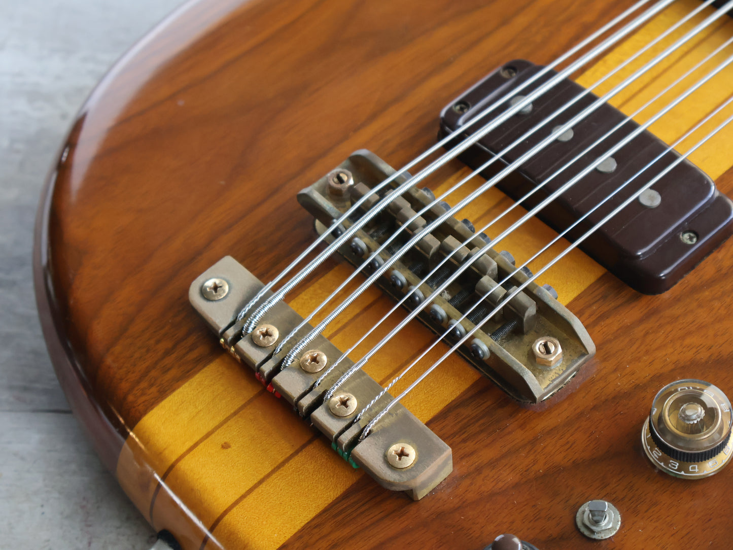 1980 Ibanez Japan MC980 8-String Musician Bass (Dark Stain Natural)