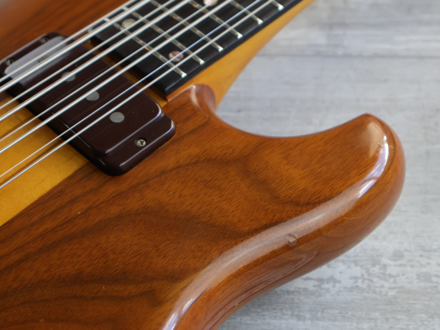 1980 Ibanez Japan MC980 8-String Musician Bass (Dark Stain Natural)