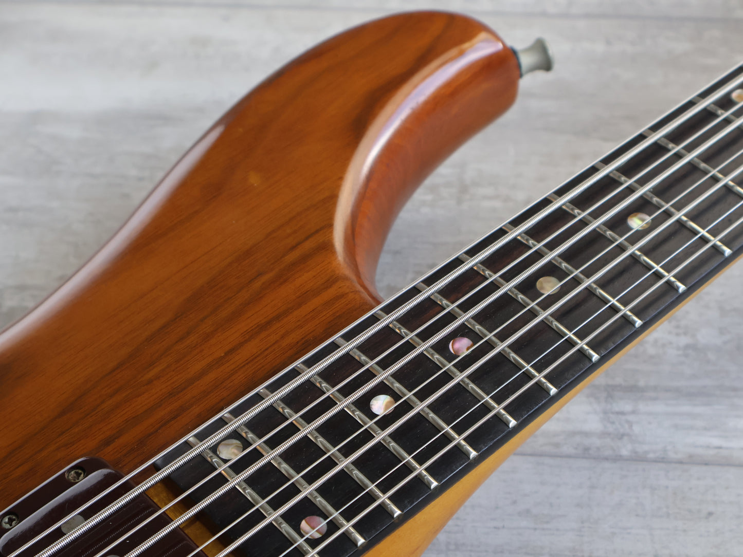 1980 Ibanez Japan MC980 8-String Musician Bass (Dark Stain Natural)