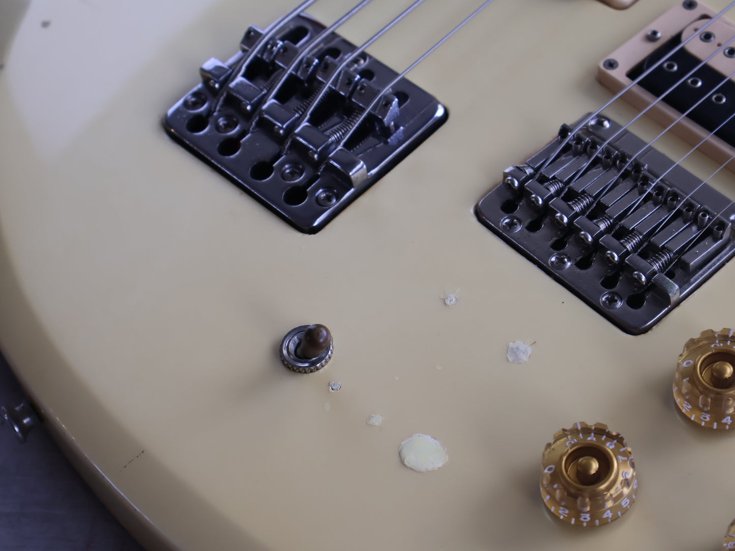 1982 Aria Pro II Japan Cardinal Guitar/Bass Doubleneck Custom Order (Pearl White)