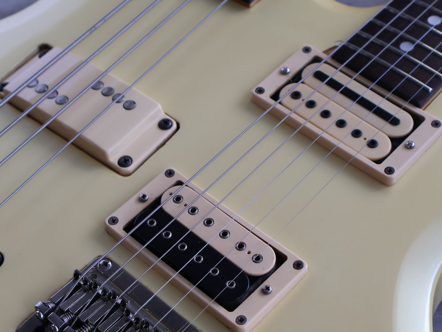1982 Aria Pro II Japan Cardinal Guitar/Bass Doubleneck Custom Order (Pearl White)