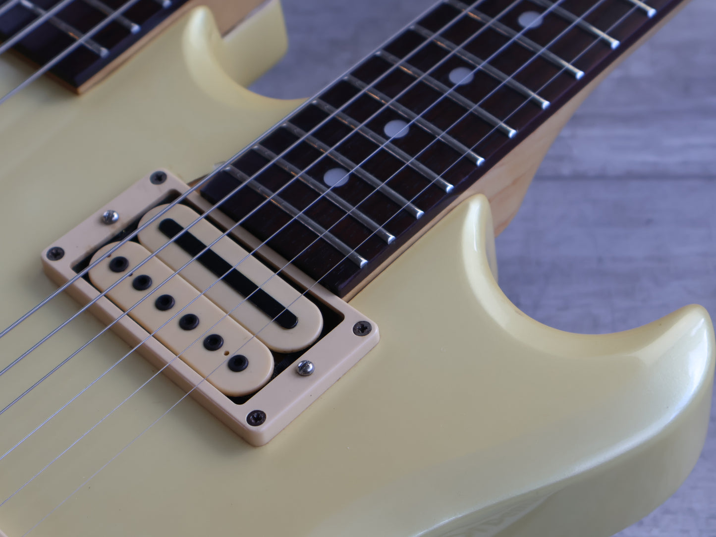 1982 Aria Pro II Japan Cardinal Guitar/Bass Doubleneck Custom Order (Pearl White)
