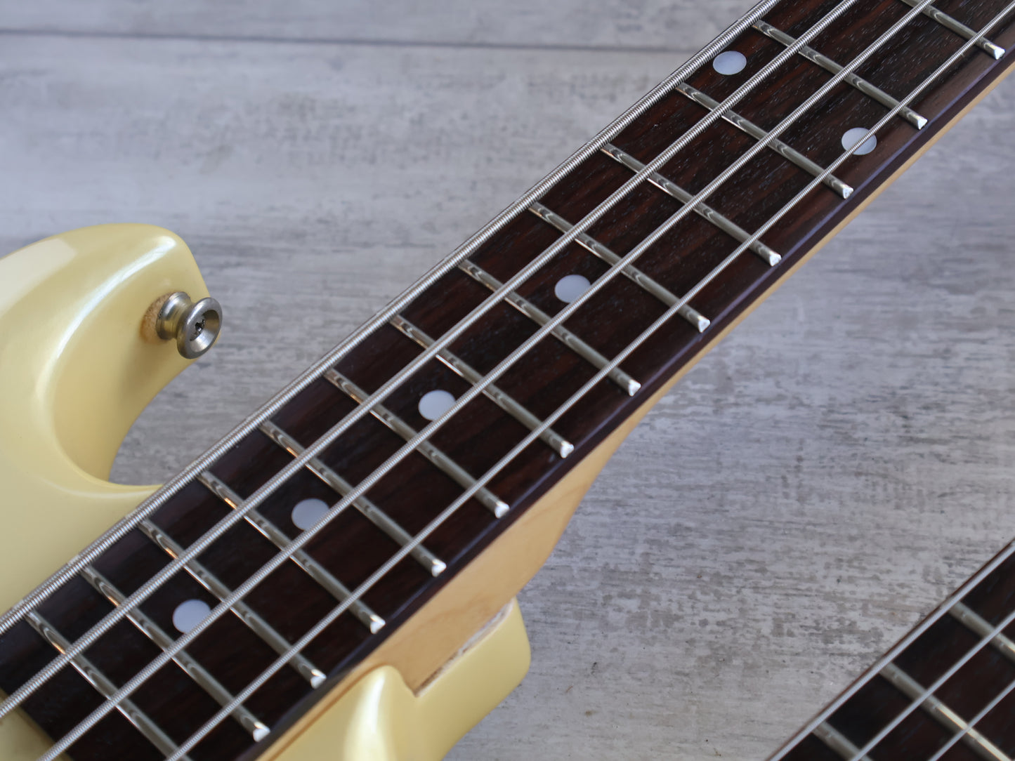 1982 Aria Pro II Japan Cardinal Guitar/Bass Doubleneck Custom Order (Pearl White)
