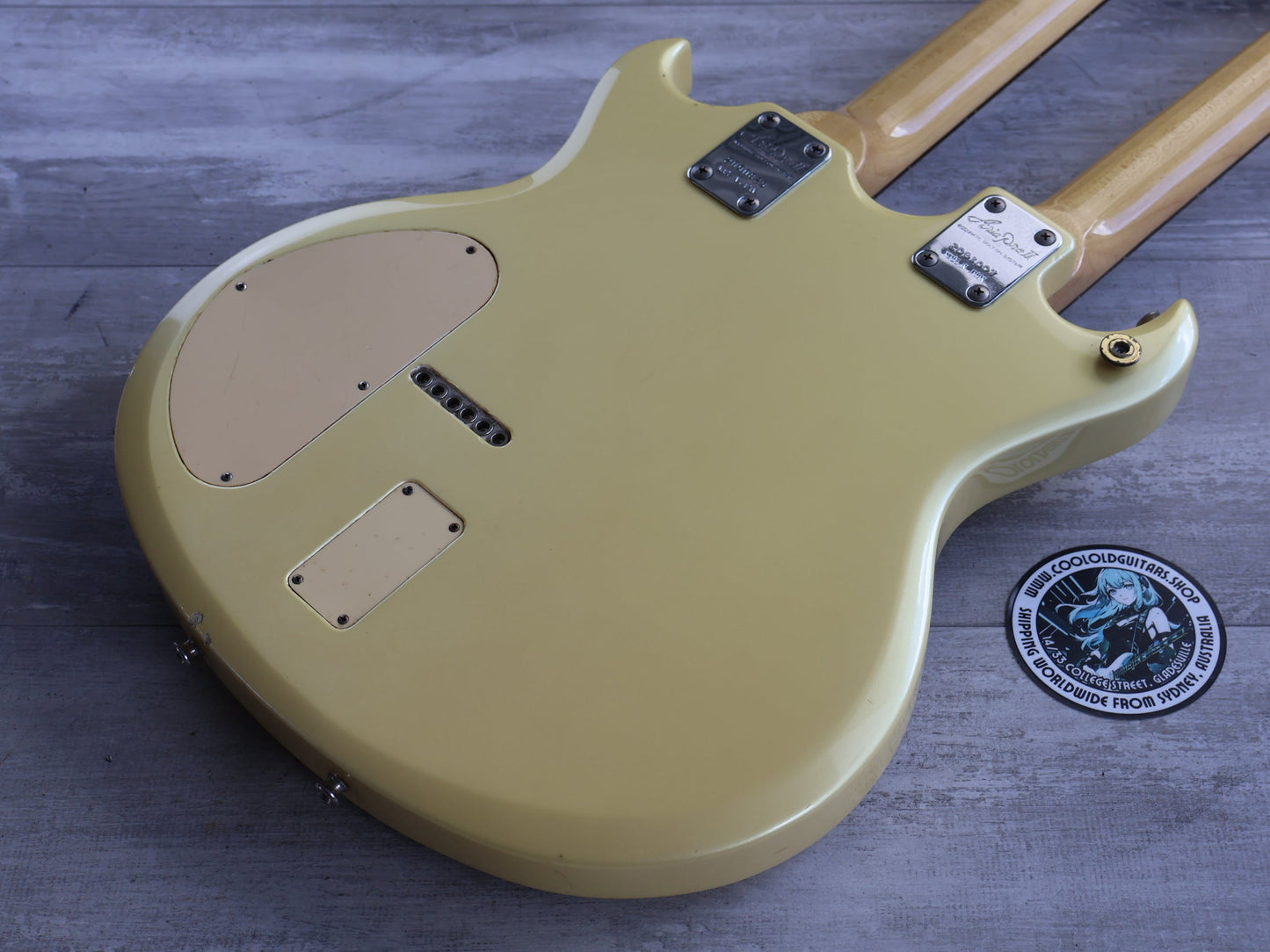 1982 Aria Pro II Japan Cardinal Guitar/Bass Doubleneck Custom Order (Pearl White)