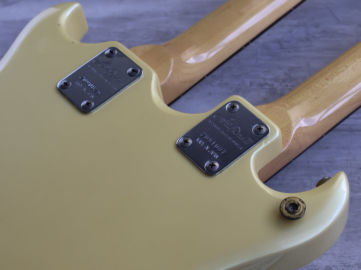 1982 Aria Pro II Japan Cardinal Guitar/Bass Doubleneck Custom Order (Pearl White)