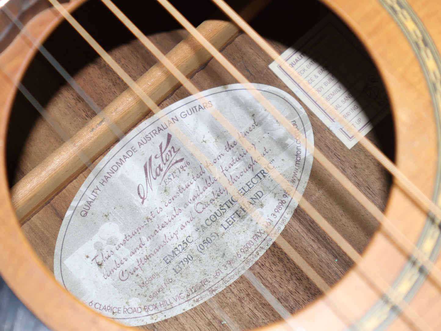 2005 Maton EM325C LH Left Handed Acoustic Electric Dreadnought w/Cutaway