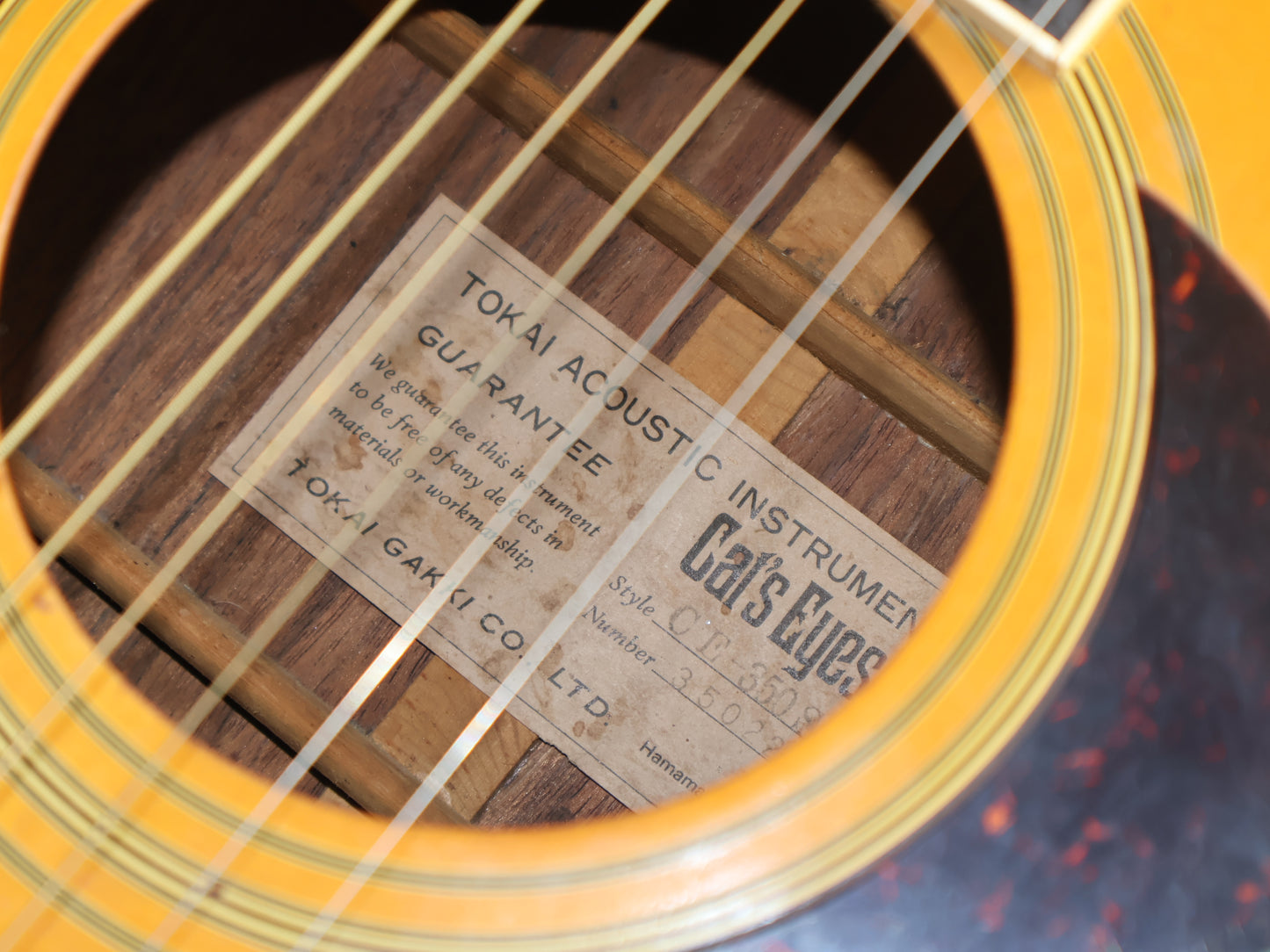 1980's Tokai Cat's Eyes CE-350ST Japanese Acoustic Guitar (Sunburst)