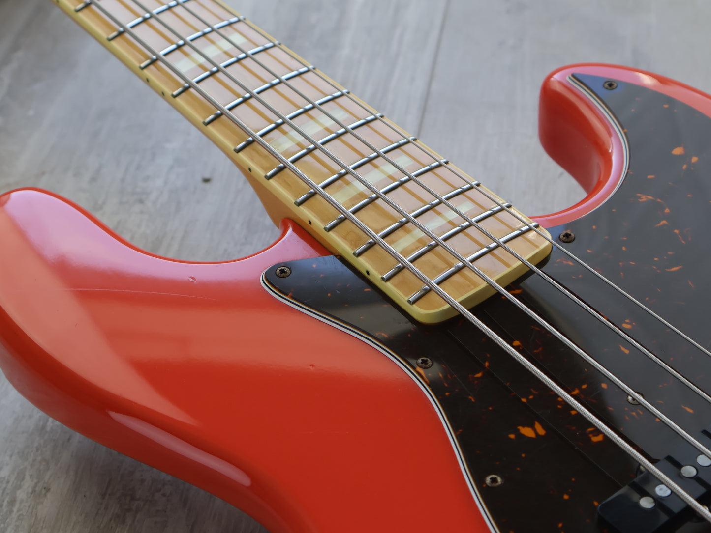 1999 Fender Japan JB75 '75 Reissue Jazz Bass (Fiesta Red)