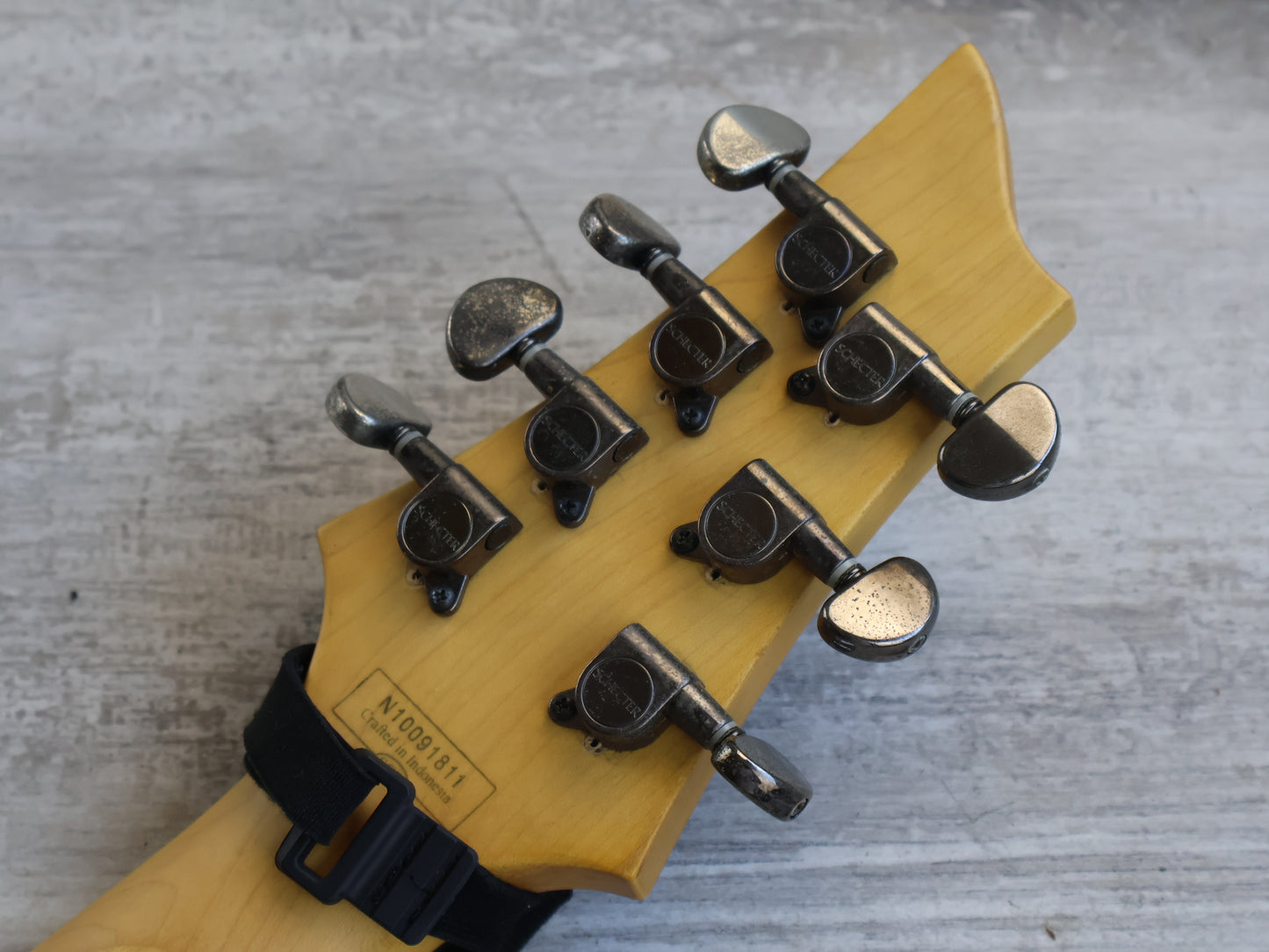 2010 Schecter Demon-7 ABS w/EMG Pickups (Aged Satin Black)