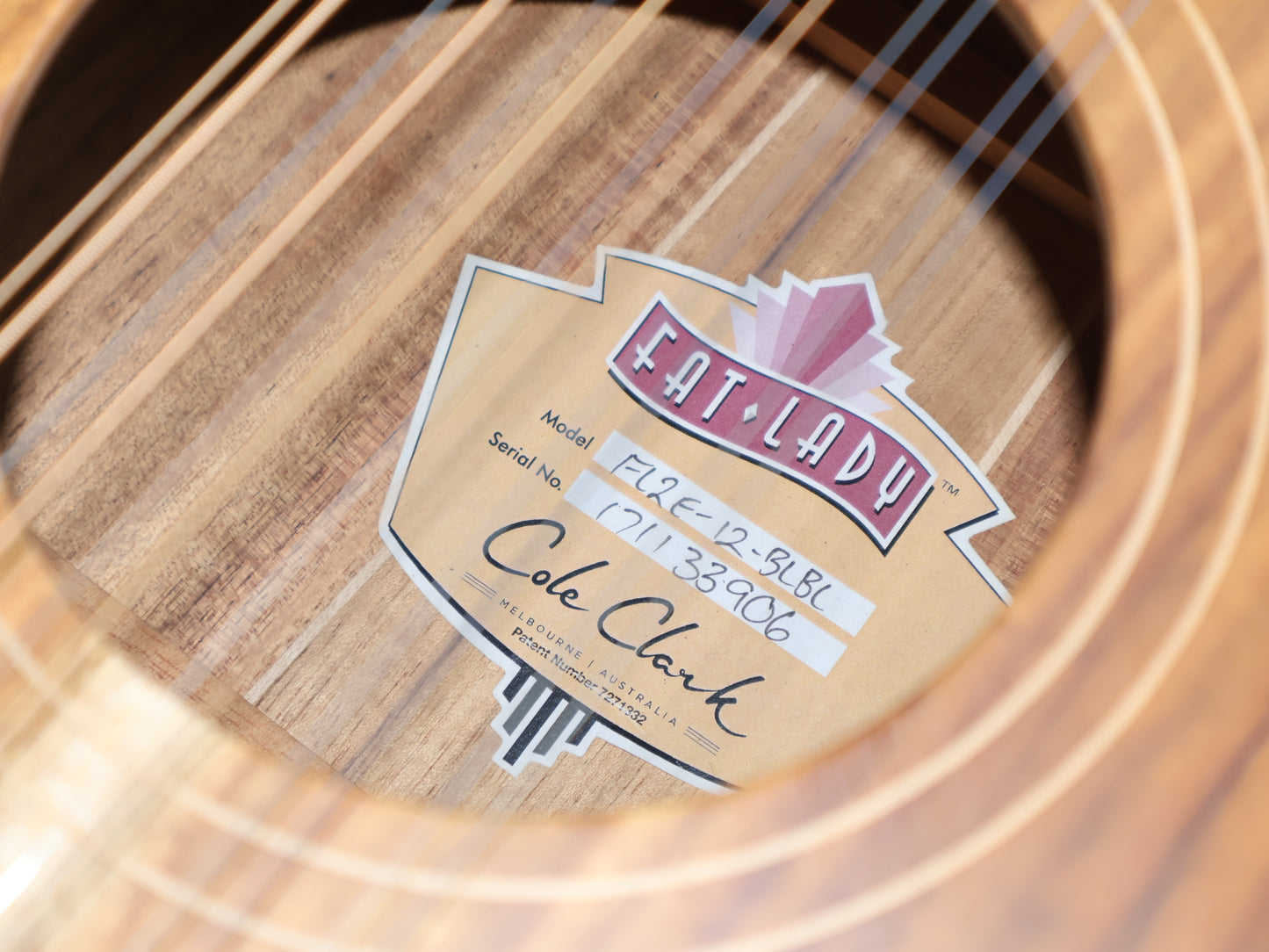 2016 Cole Clark CCFL2E-12-BLBL 12-String Dreadnought Acoustic Guitar w/Pickup