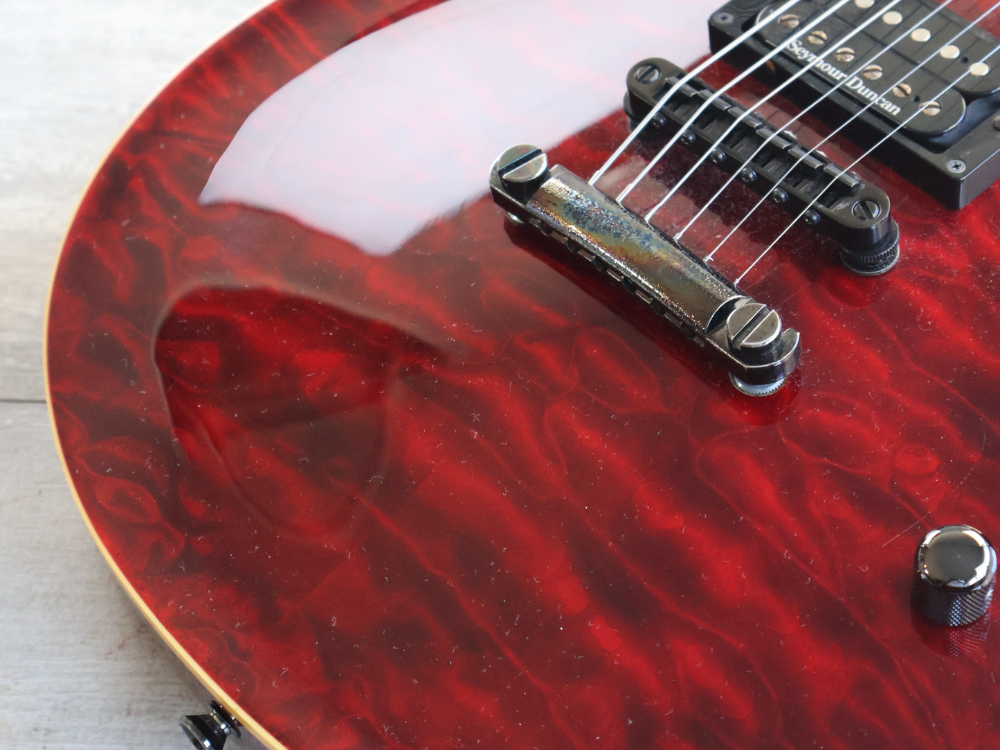2011 Edwards (by ESP Japan) E-MA-105SD/QM Eclipse Single Cutaway (Black Cherry)