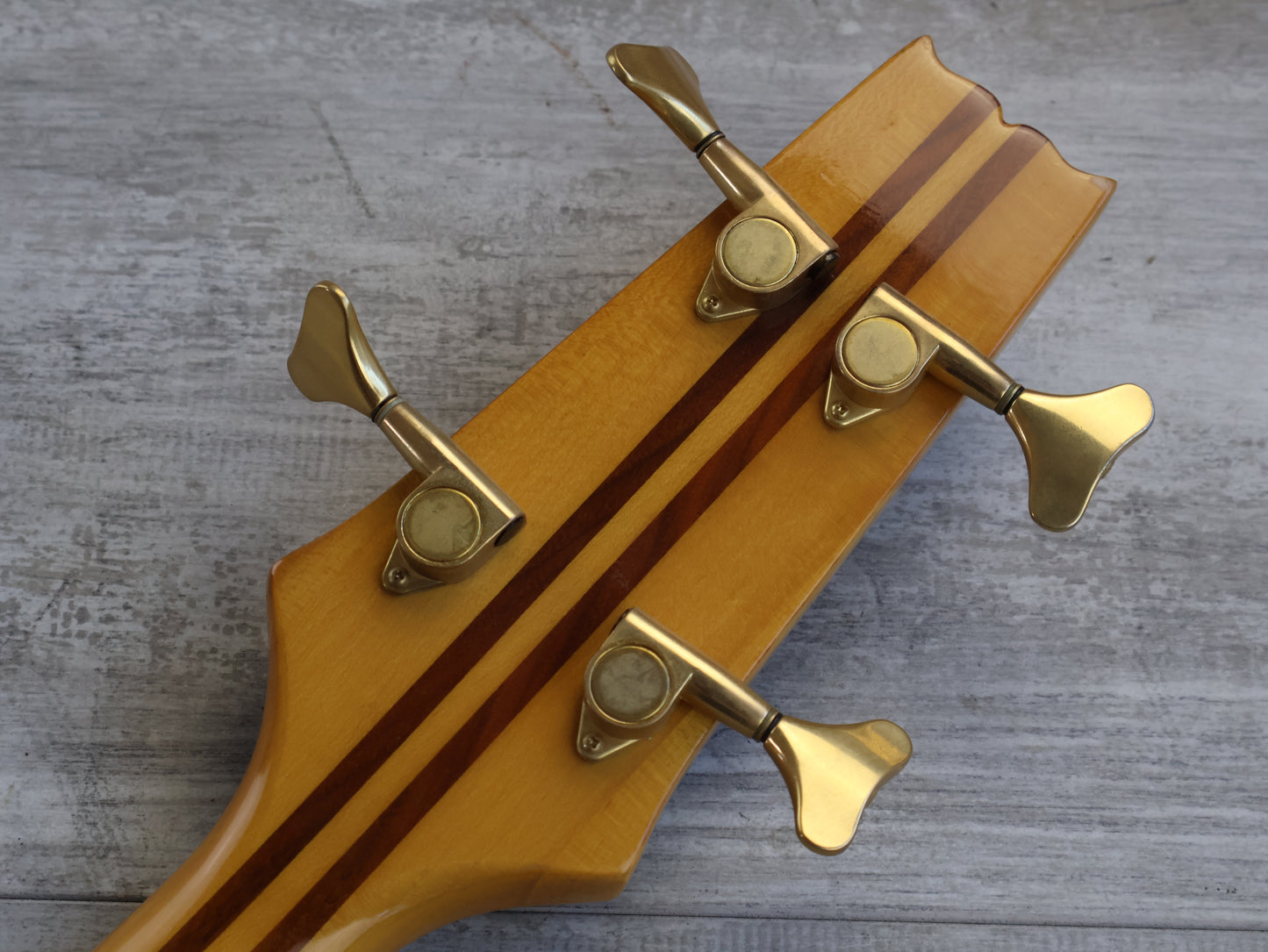 1989 Aria Pro II Japan SB-ELT Elite Series Neckthrough Bass (See Through Red)