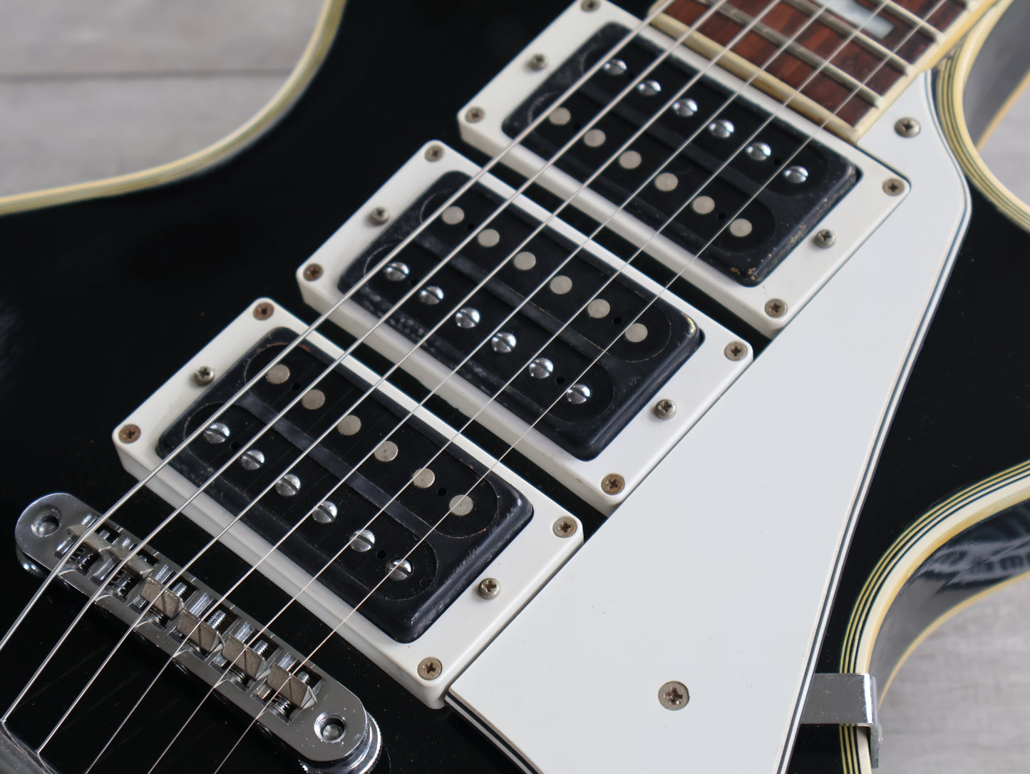 1978 Greco Japan EG-600PB Les Paul Custom 3PU Black Beauty (Ebony)