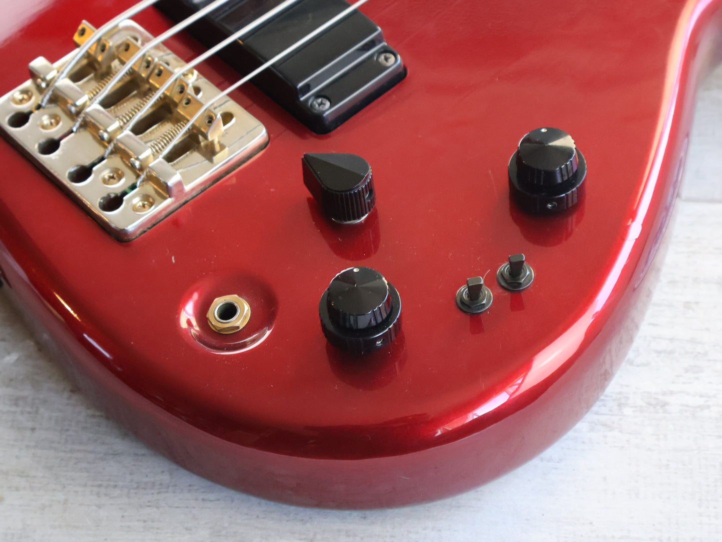 1983 Aria Pro II Japan SB Elite-II Electric Bass (Deep Red Metallic)