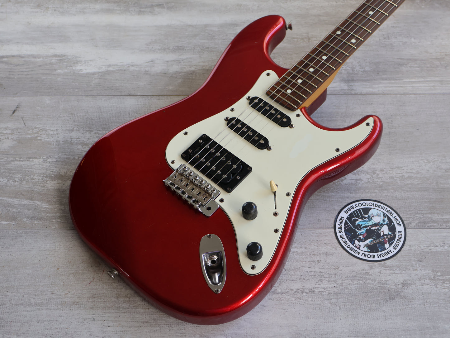 1985 Squier Japan ST314-60 Contemporary Series Medium Scale Stratocaster (Candy Apple Red)