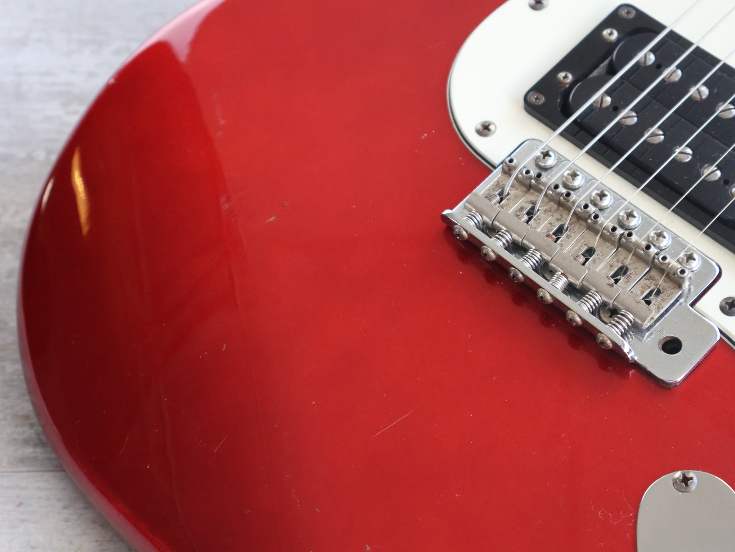 1985 Squier Japan ST314-60 Contemporary Series Medium Scale Stratocaster (Candy Apple Red)