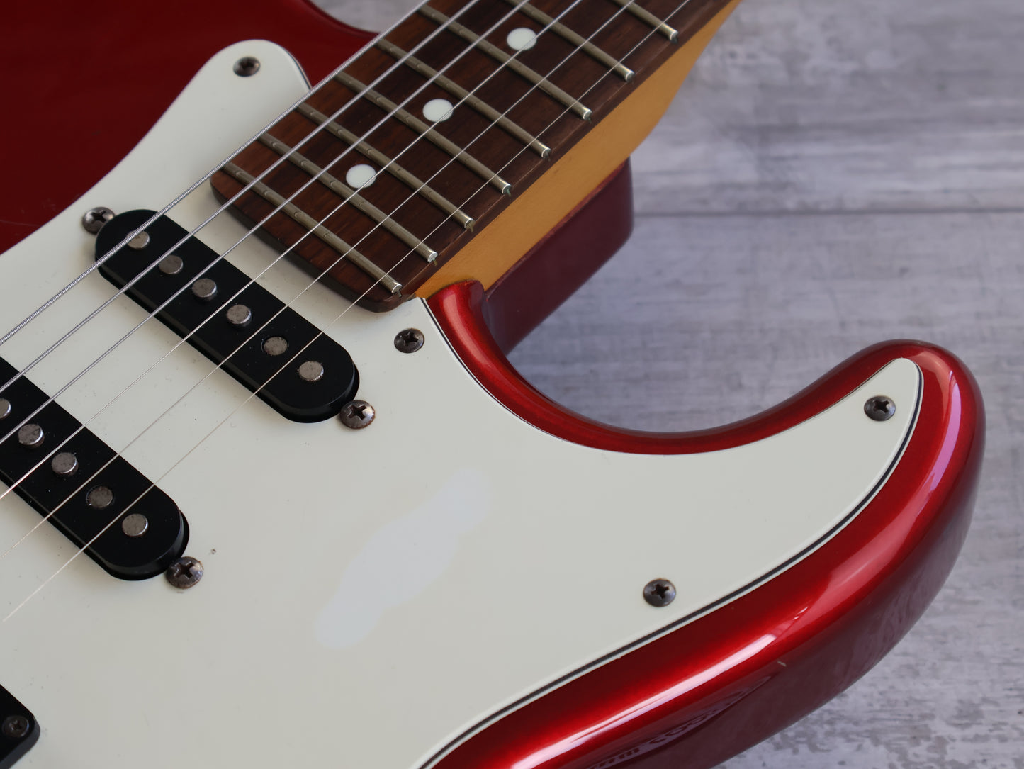 1985 Squier Japan ST314-60 Contemporary Series Medium Scale Stratocaster (Candy Apple Red)