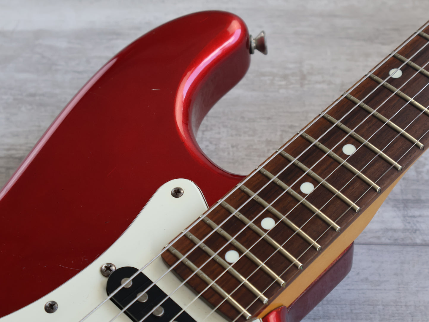 1985 Squier Japan ST314-60 Contemporary Series Medium Scale Stratocaster (Candy Apple Red)