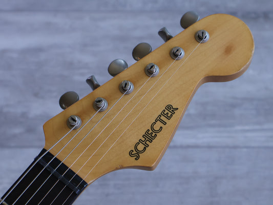 1989 Schecter Japan "East Series" HSS Stratocaster (Transparent Turquoise)