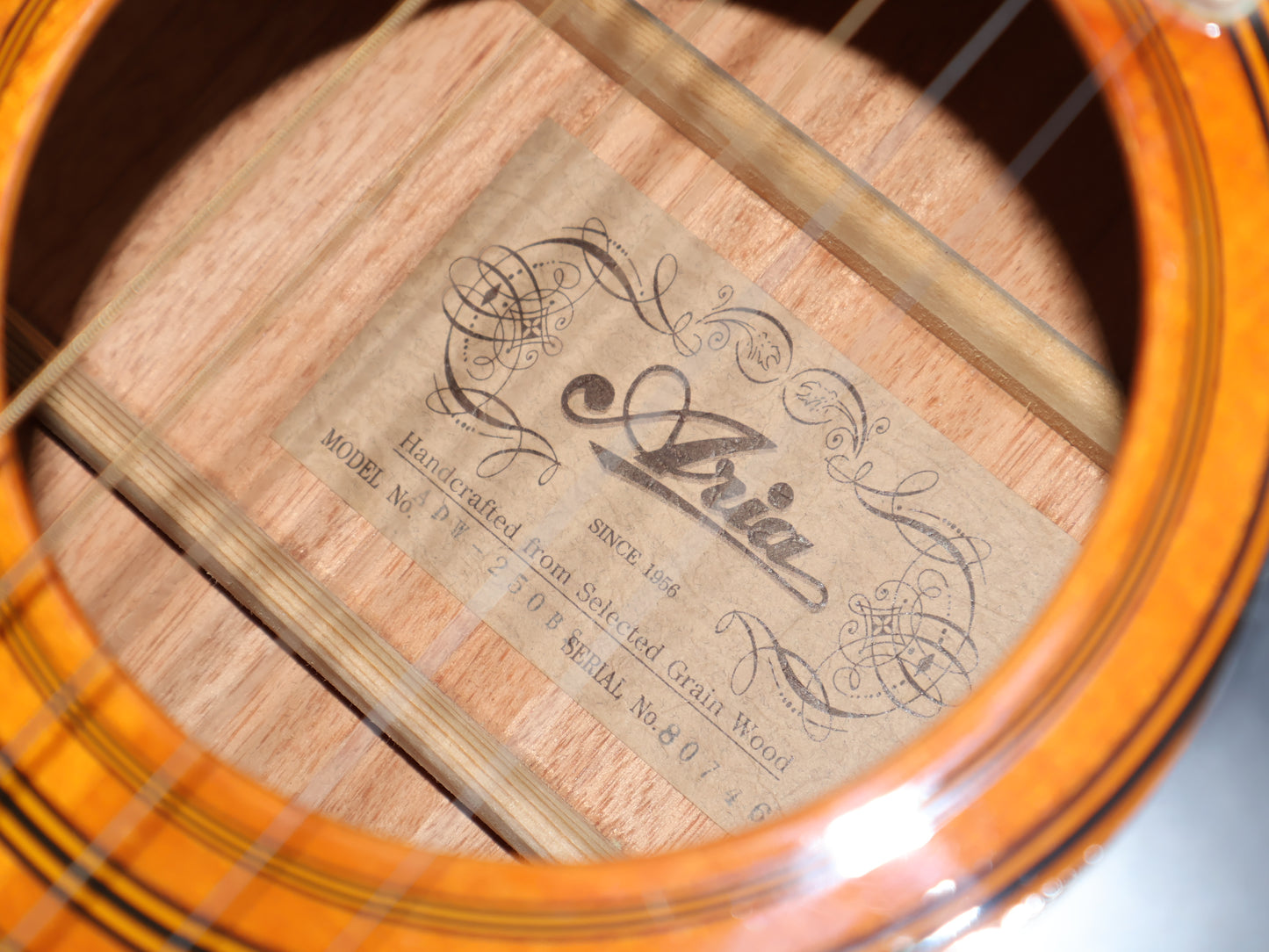 1990's Aria ADW-250BS Dreadnought Acoustic (Sunburst)