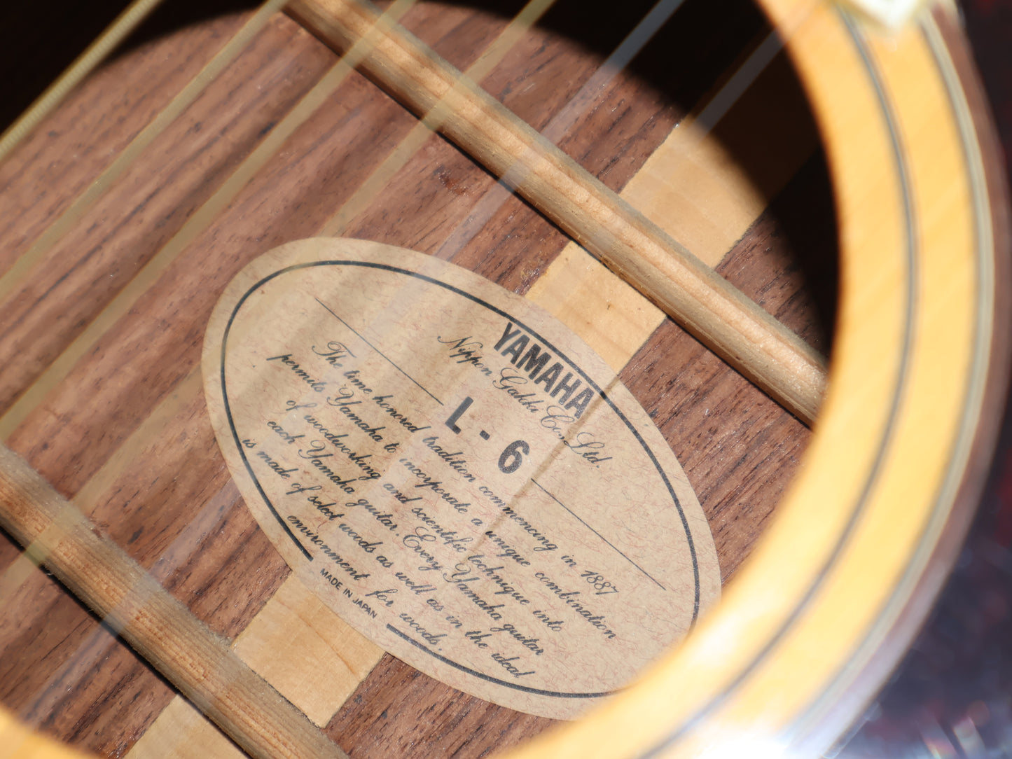 1980 Yamaha L-6 Japanese Vintage Acoustic Dreadnought Guitar (Natural)