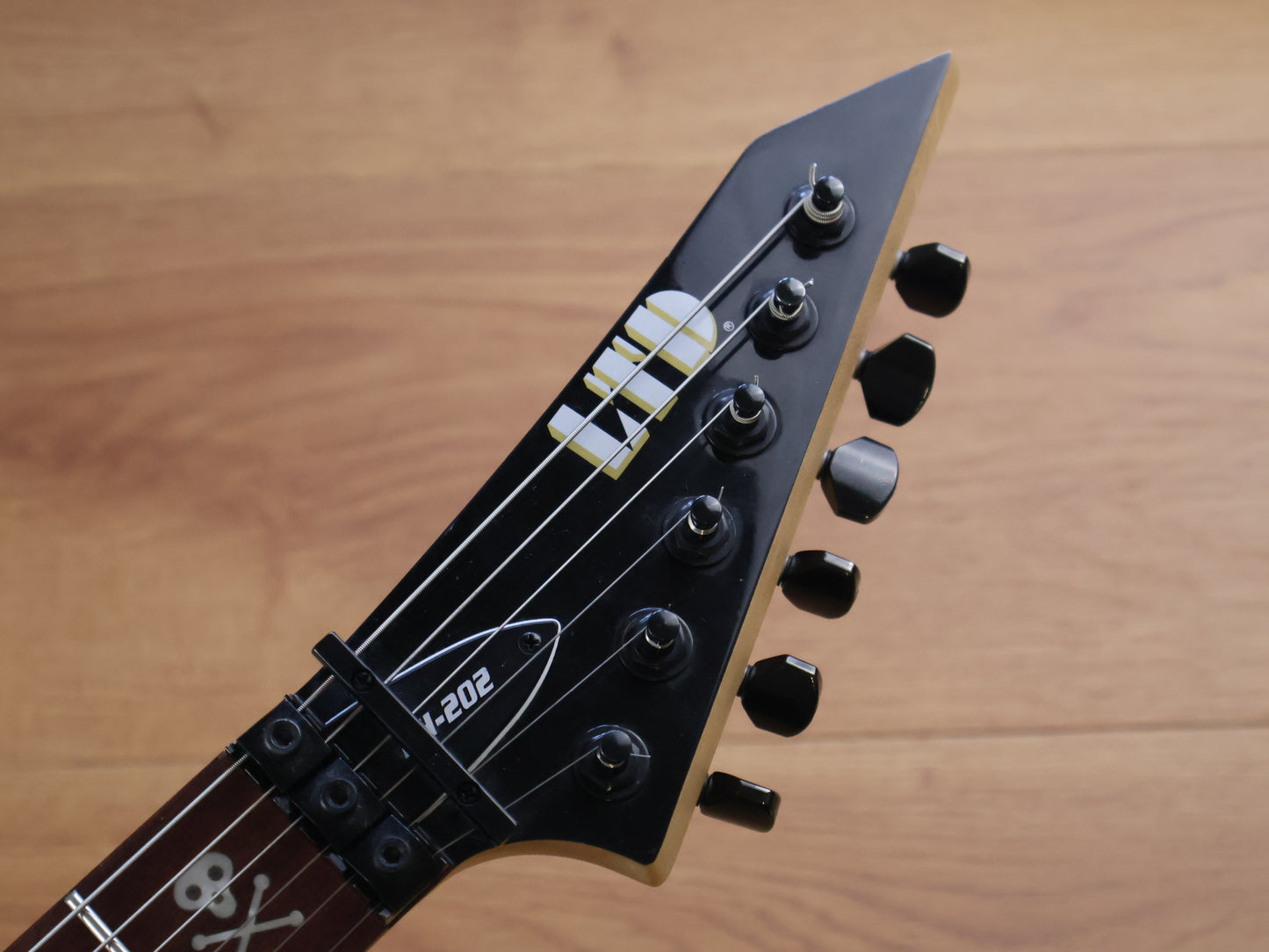 ESP LTD KH-202 Kirk Hammett Electric Guitar w/Floyd Rose (Black)
