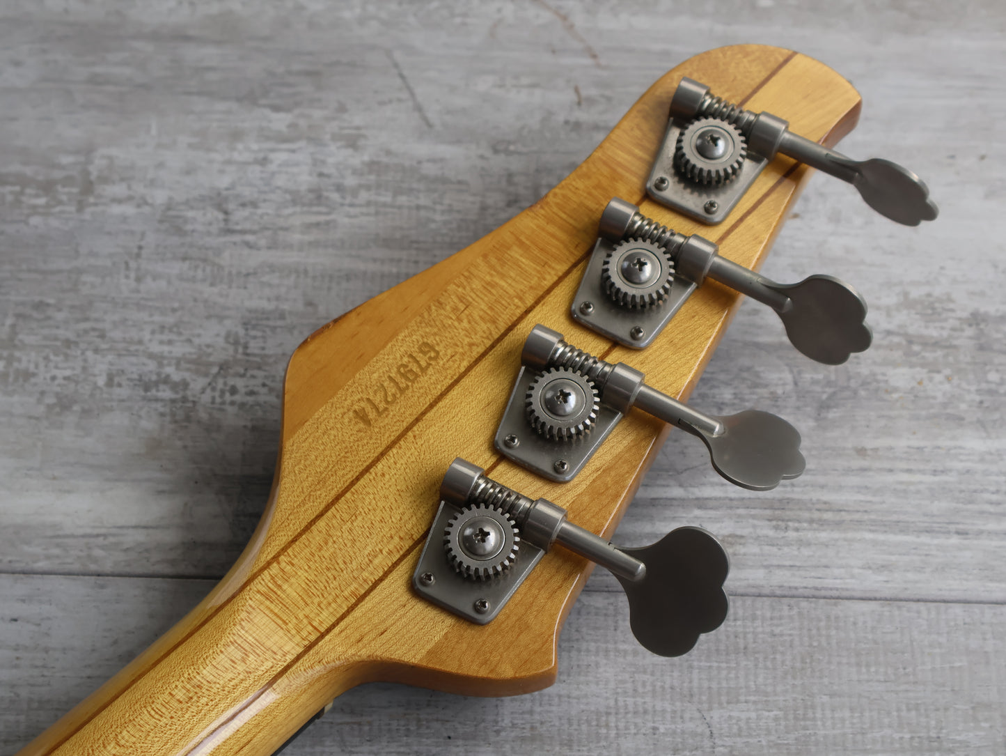 1979 Greco Original GOBII750 Double Cutaway Neckthrough Bass (Stained Brown)