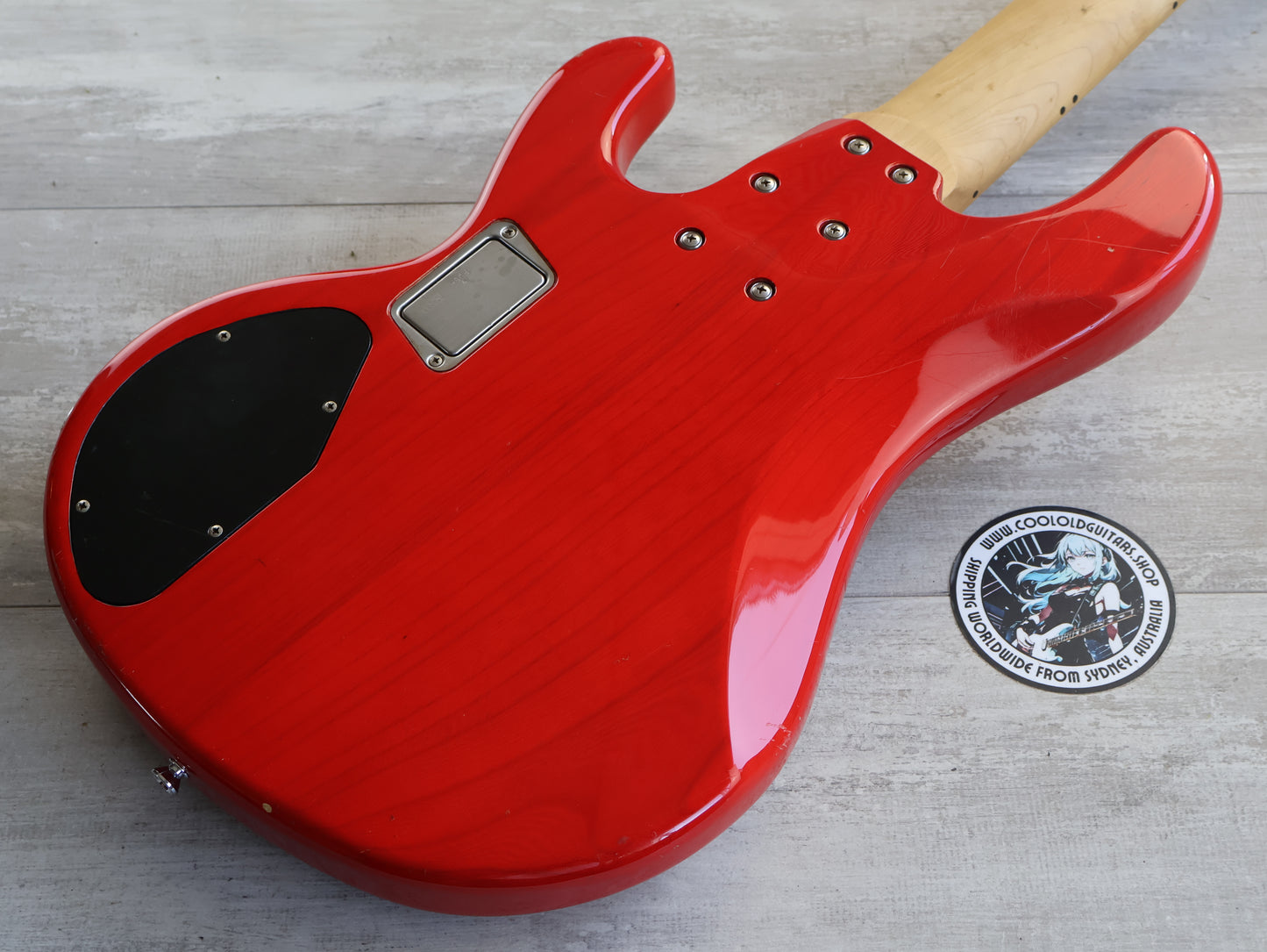 2008 Edwards Japan E-T-170BD 5-String Bass - Tetsuya Signature Model (See Thru Fiesta Red)