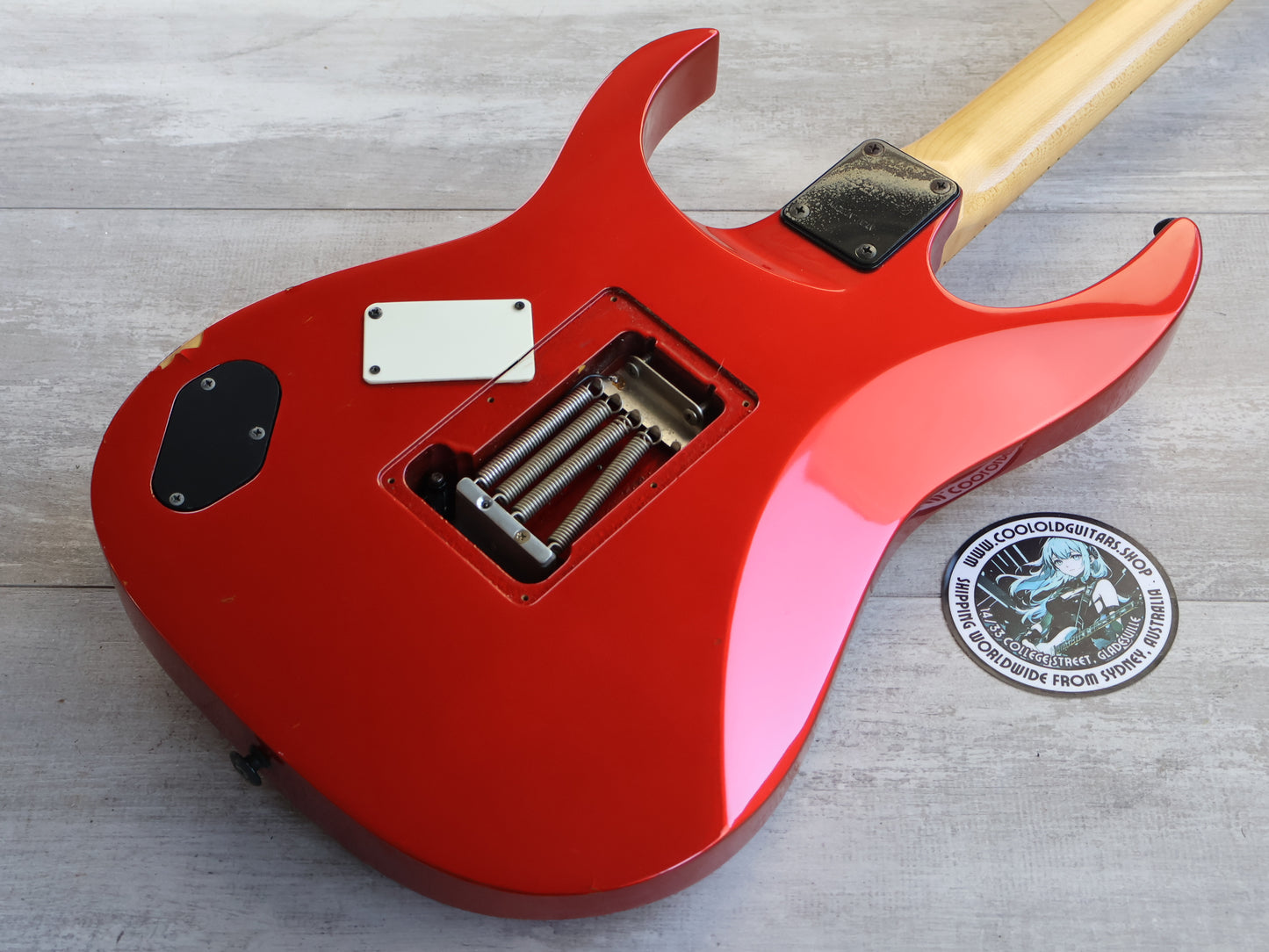 1991 Ibanez Japan RG-550 HSH Superstrat w/EMG's (Candy Apple Red)