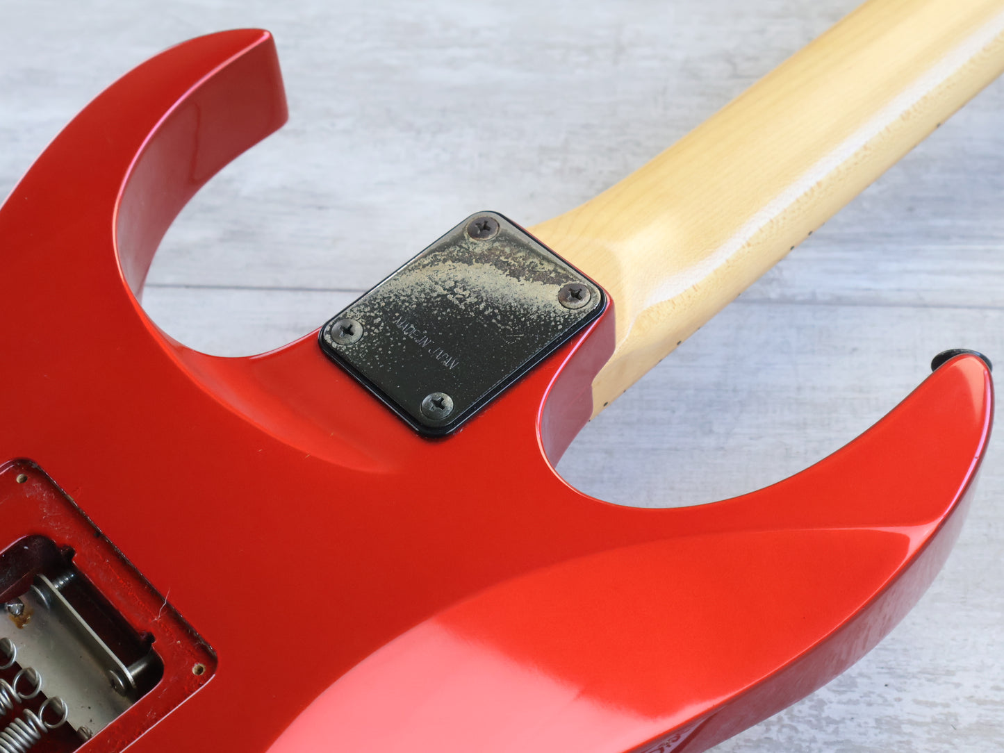 1991 Ibanez Japan RG-550 HSH Superstrat w/EMG's (Candy Apple Red)