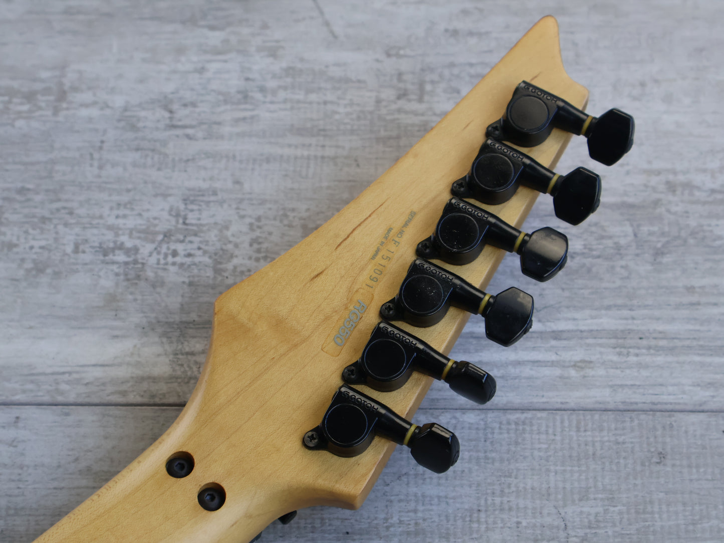 1991 Ibanez Japan RG-550 HSH Superstrat w/EMG's (Candy Apple Red)