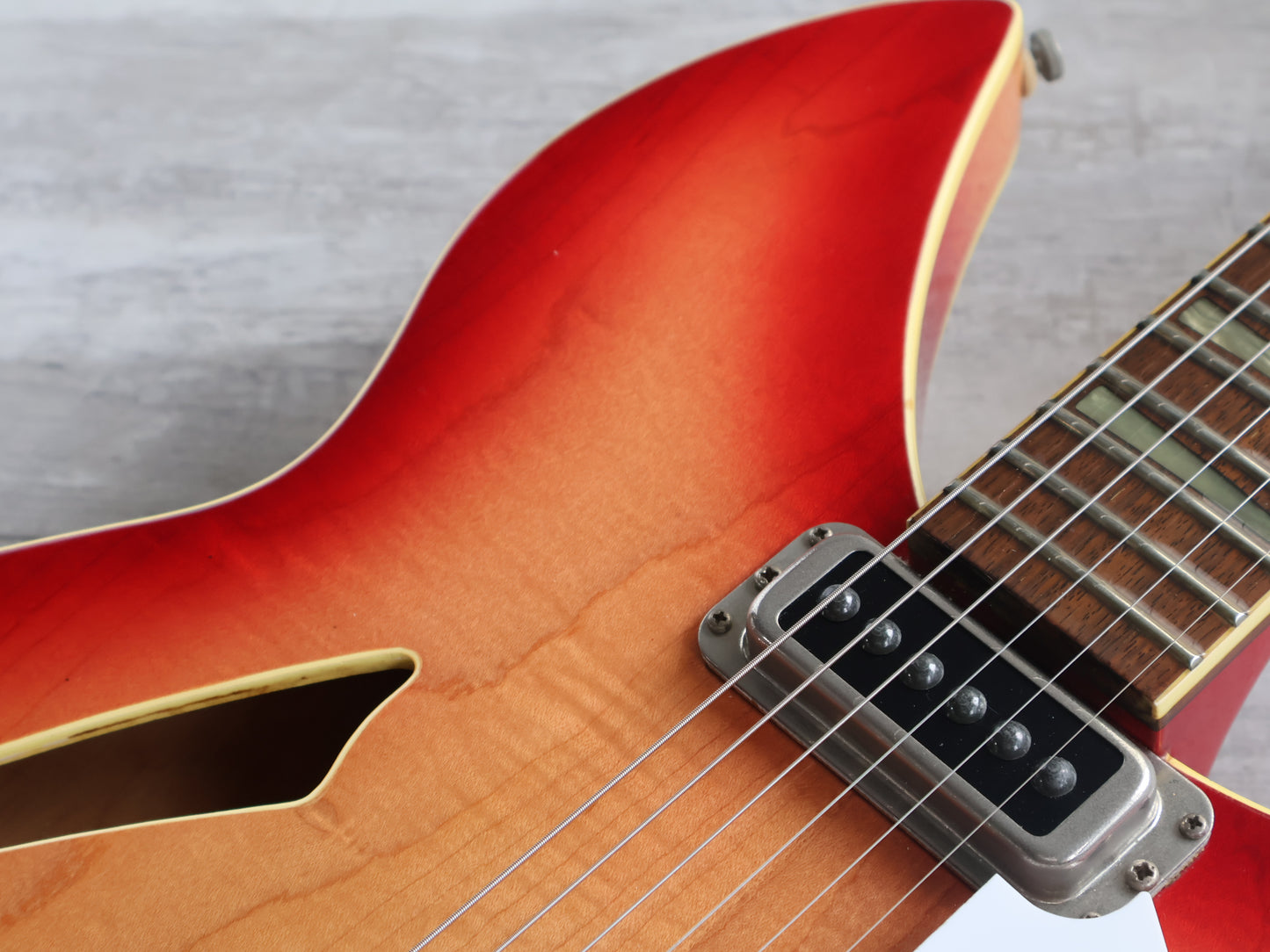1991 Greco RG-100 Semi Hollowbody Double Cutaway (Fireglo)