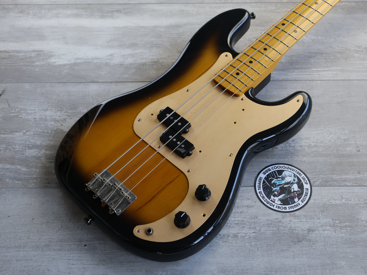 1999 Fender Japan PB57-53 '57 Reissue Precision Bass w/Aguilar Pickup (Brown Sunburst)
