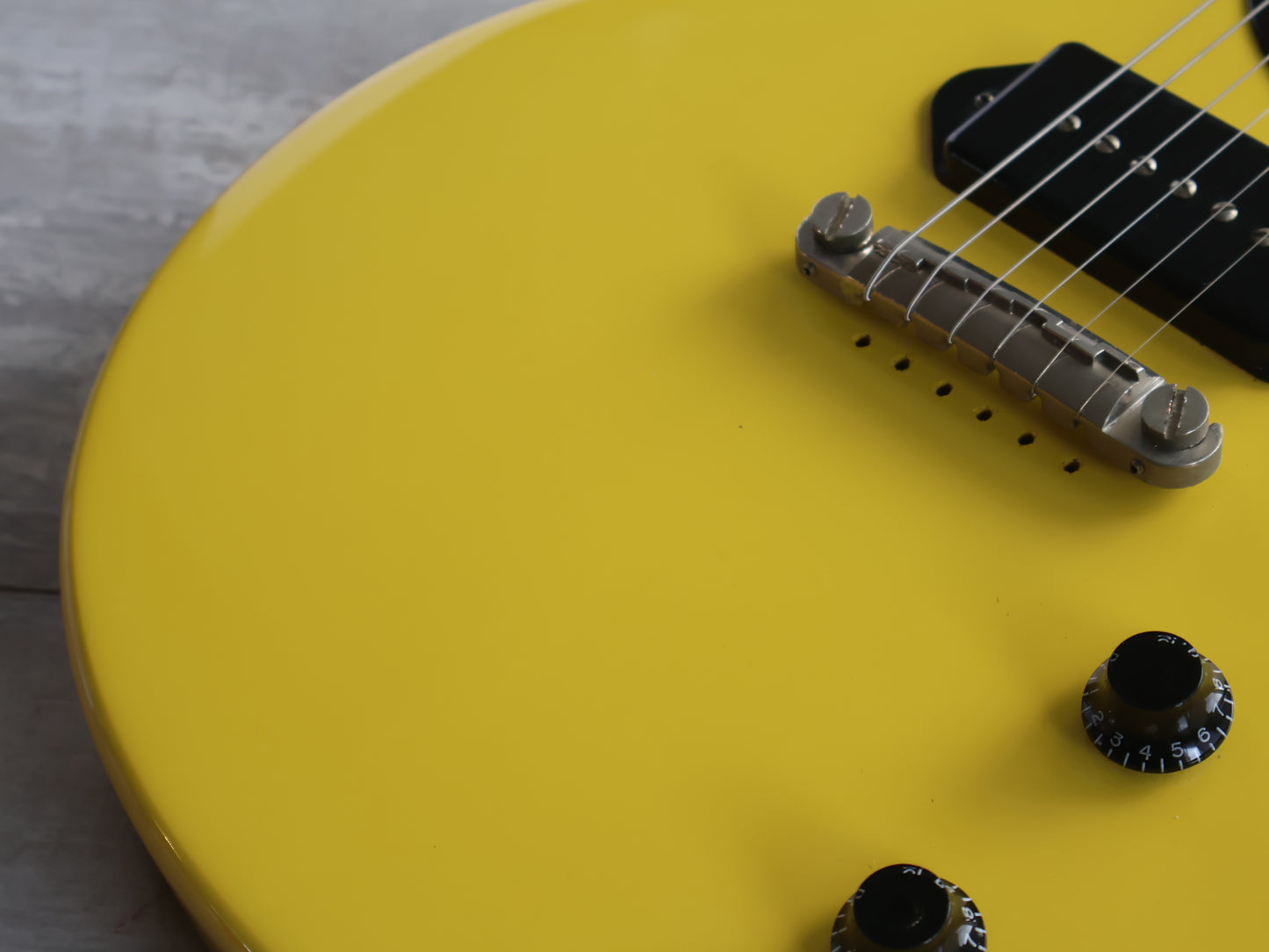 1980's Burny TV-55 Les Paul Junior DC (TV Yellow)