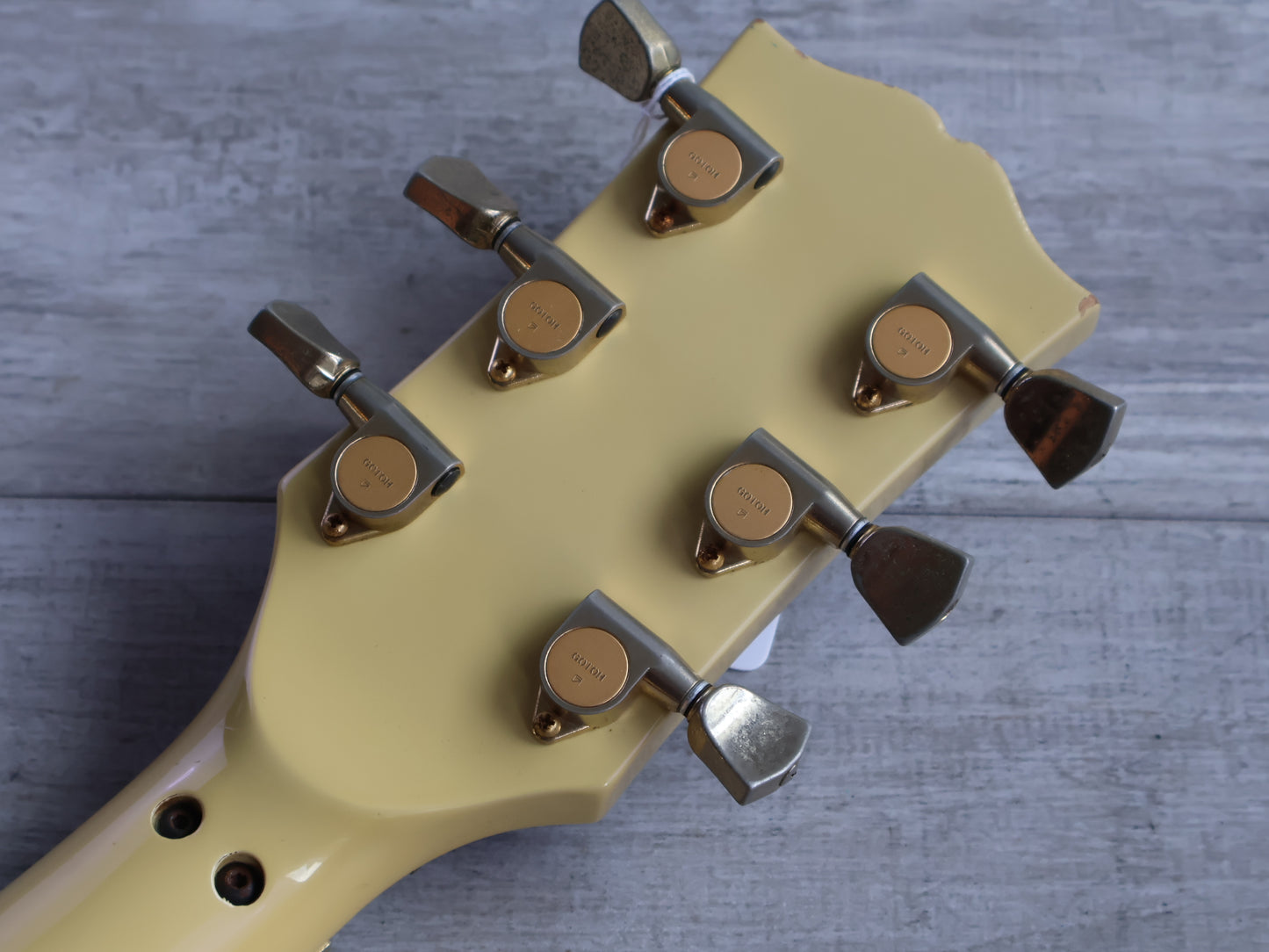 1989 Burny Japan LC-100YS Les Paul Custom w/Tremolo (Aged White)