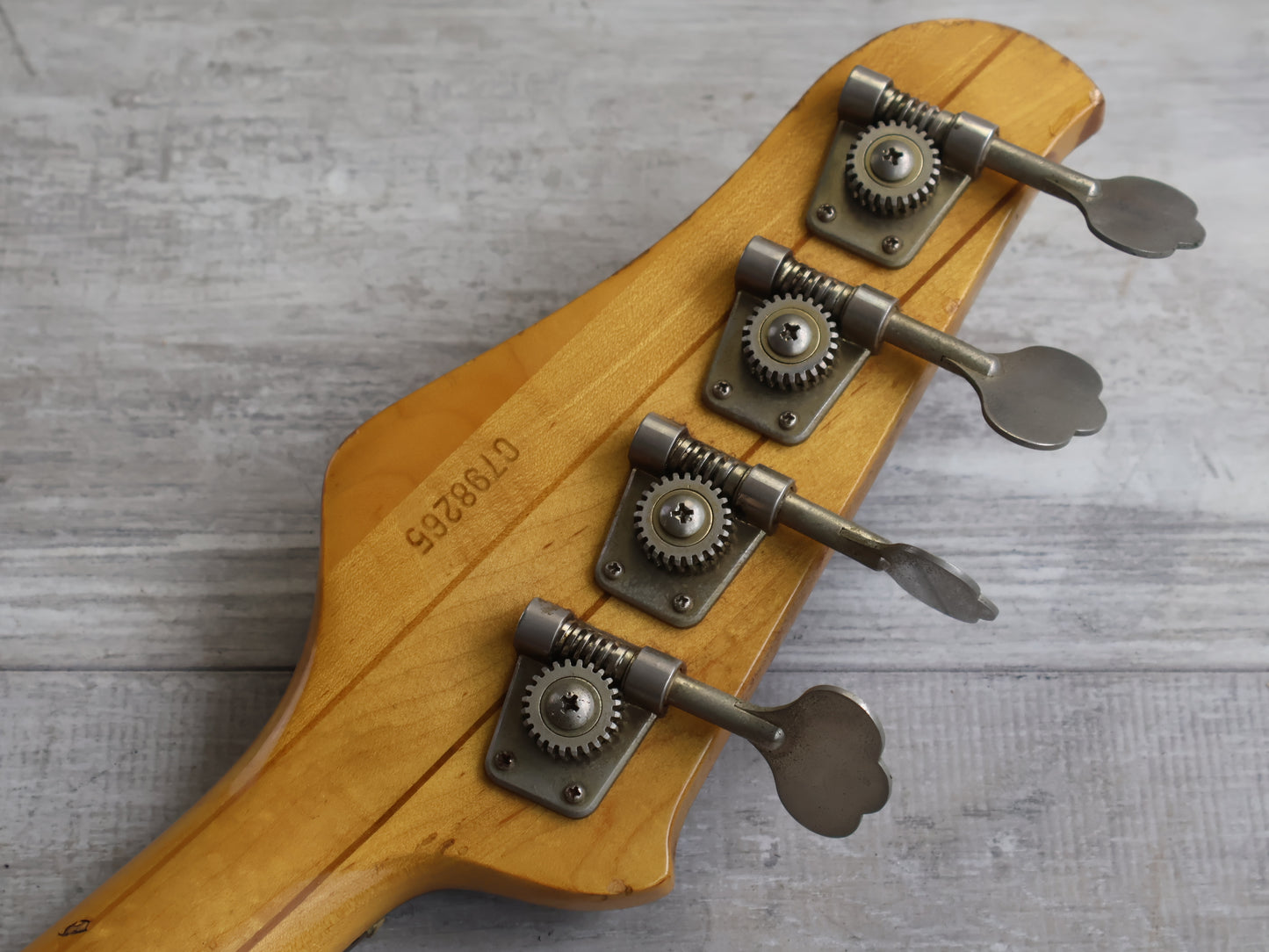 1979 Greco Original GOBII750 Double Cutaway Fretless Neckthrough Bass (Stained Brown)