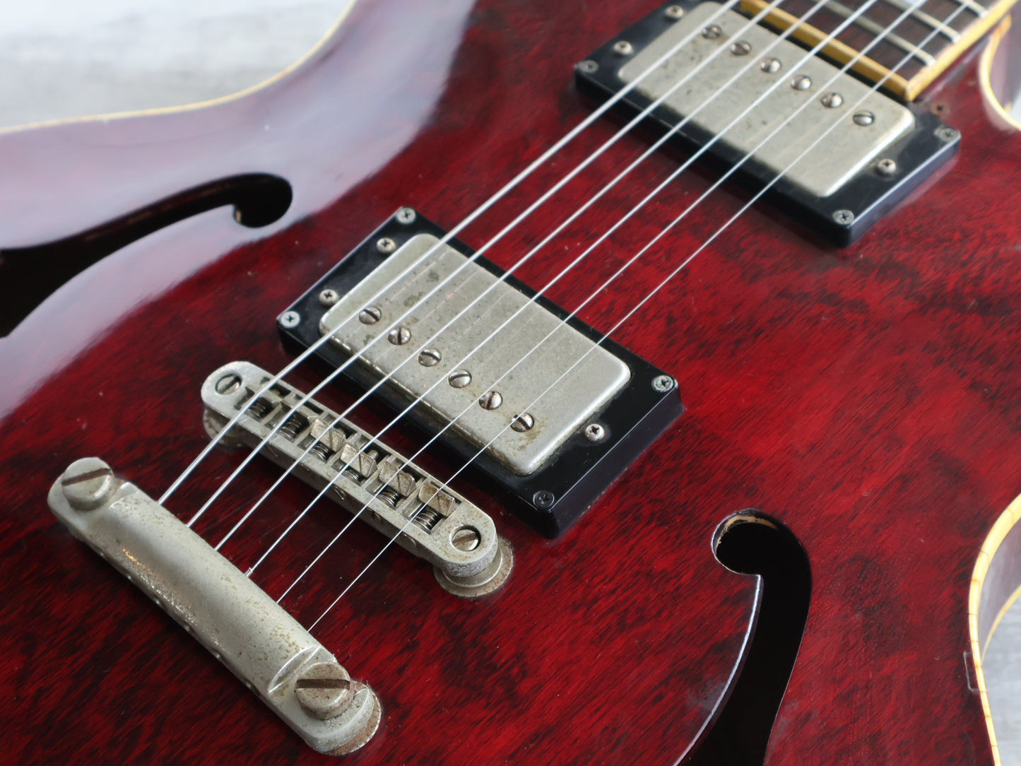 1979 Greco Japan SA-550 Semi-Hollowbody Electric Guitar (Cherry Red)
