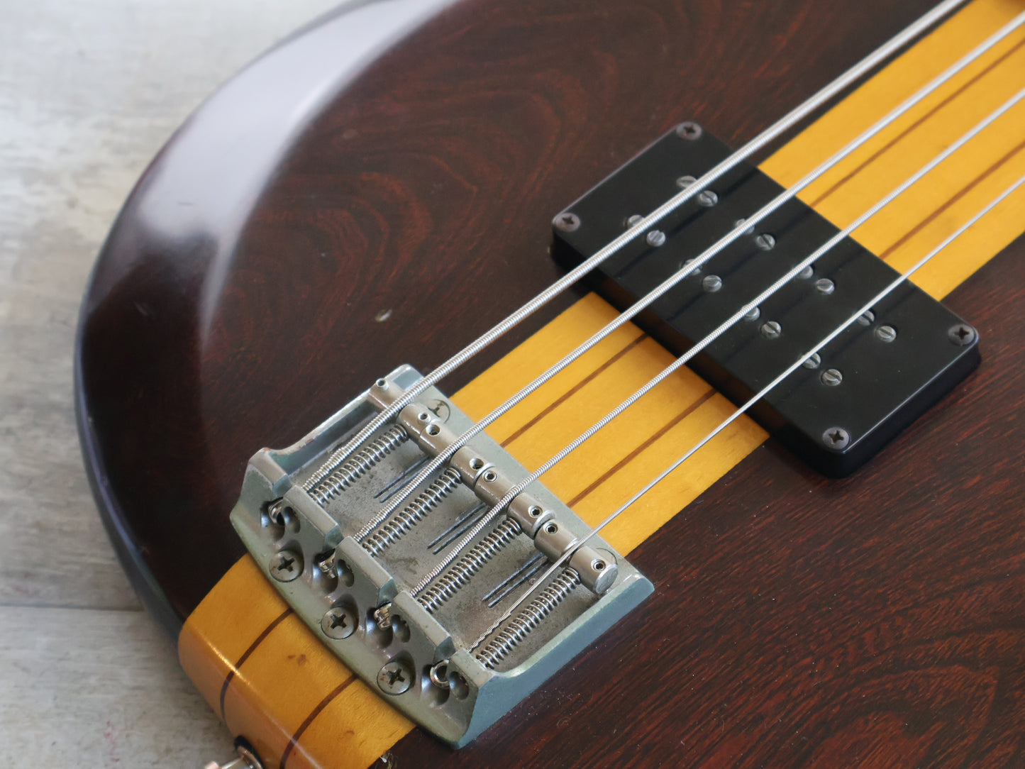 1983 Ibanez Musician MC824 Neckthrough Bass (Dark Stain)
