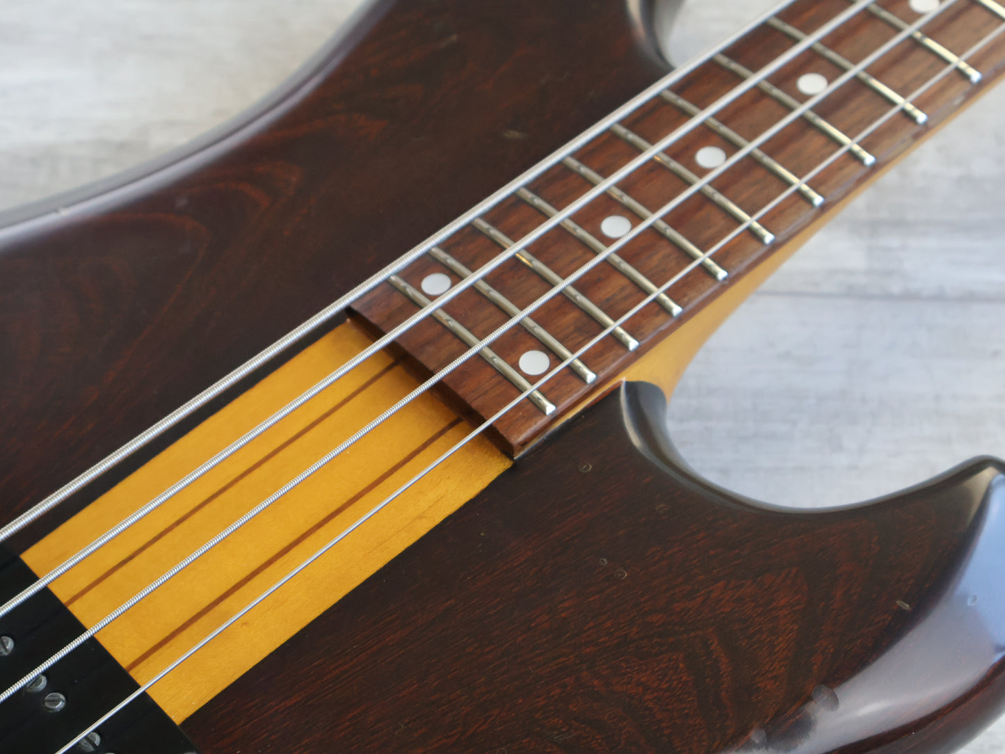 1983 Ibanez Musician MC824 Neckthrough Bass (Dark Stain)