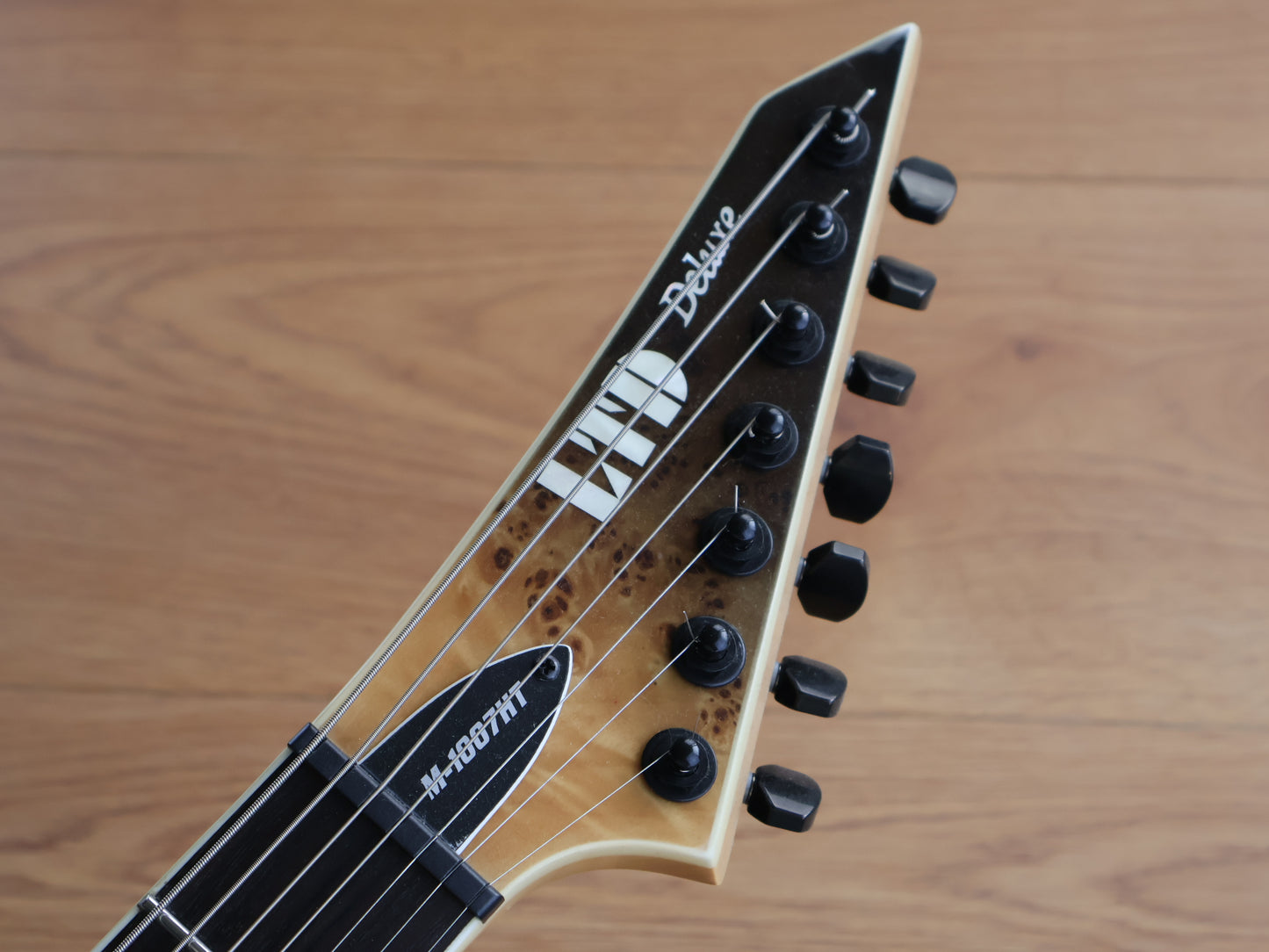 ESP LTD M-1007HT 7-String Hardtail w/Burl Poplar Top (Black Fade)