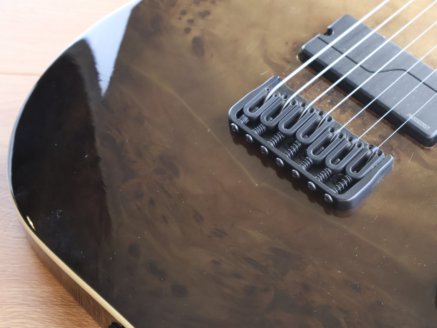 ESP LTD M-1007HT 7-String Hardtail w/Burl Poplar Top (Black Fade)