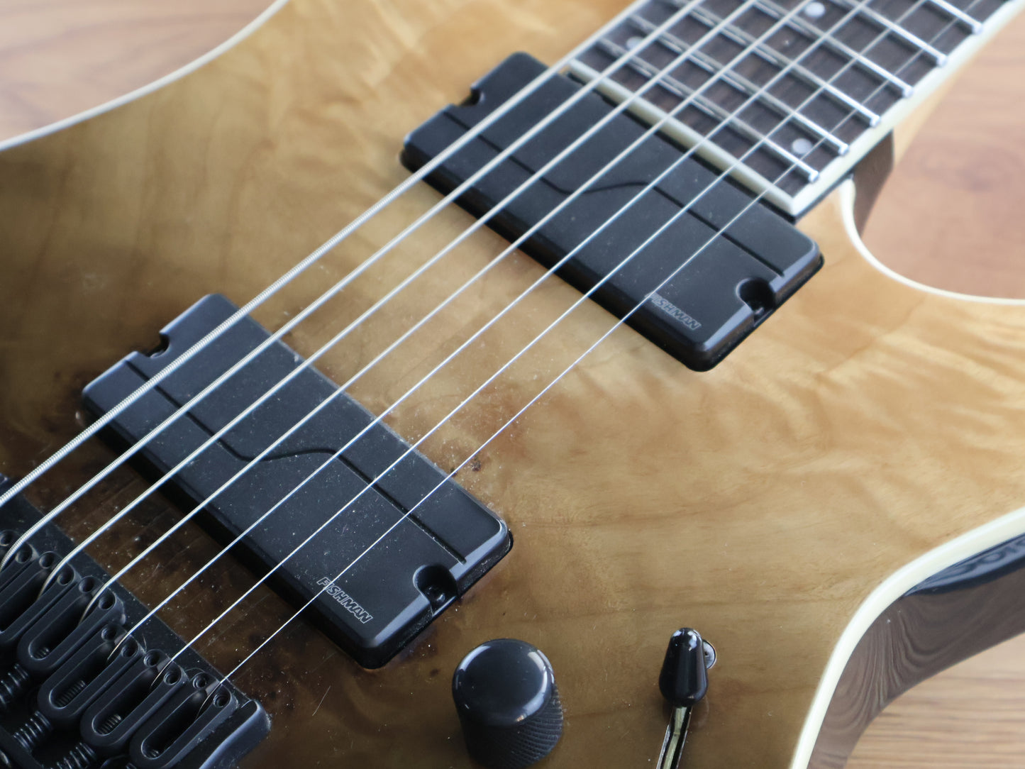 ESP LTD M-1007HT 7-String Hardtail w/Burl Poplar Top (Black Fade)