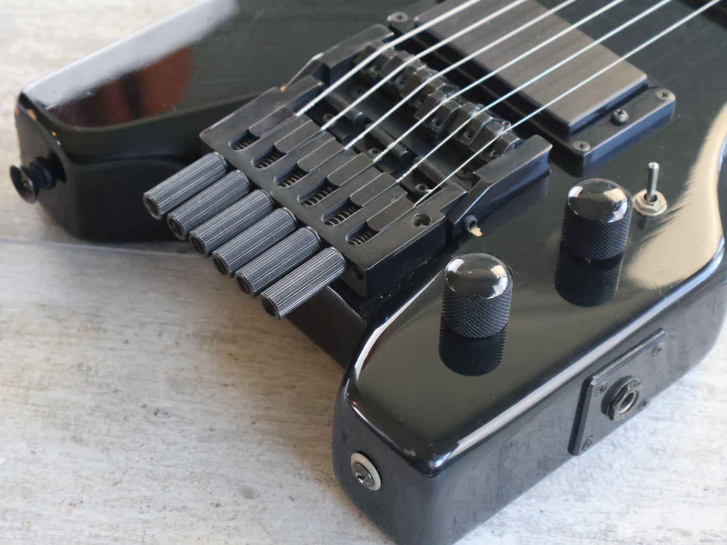 1990's Aria Pro II Interceptor Headless Guitar (Black)
