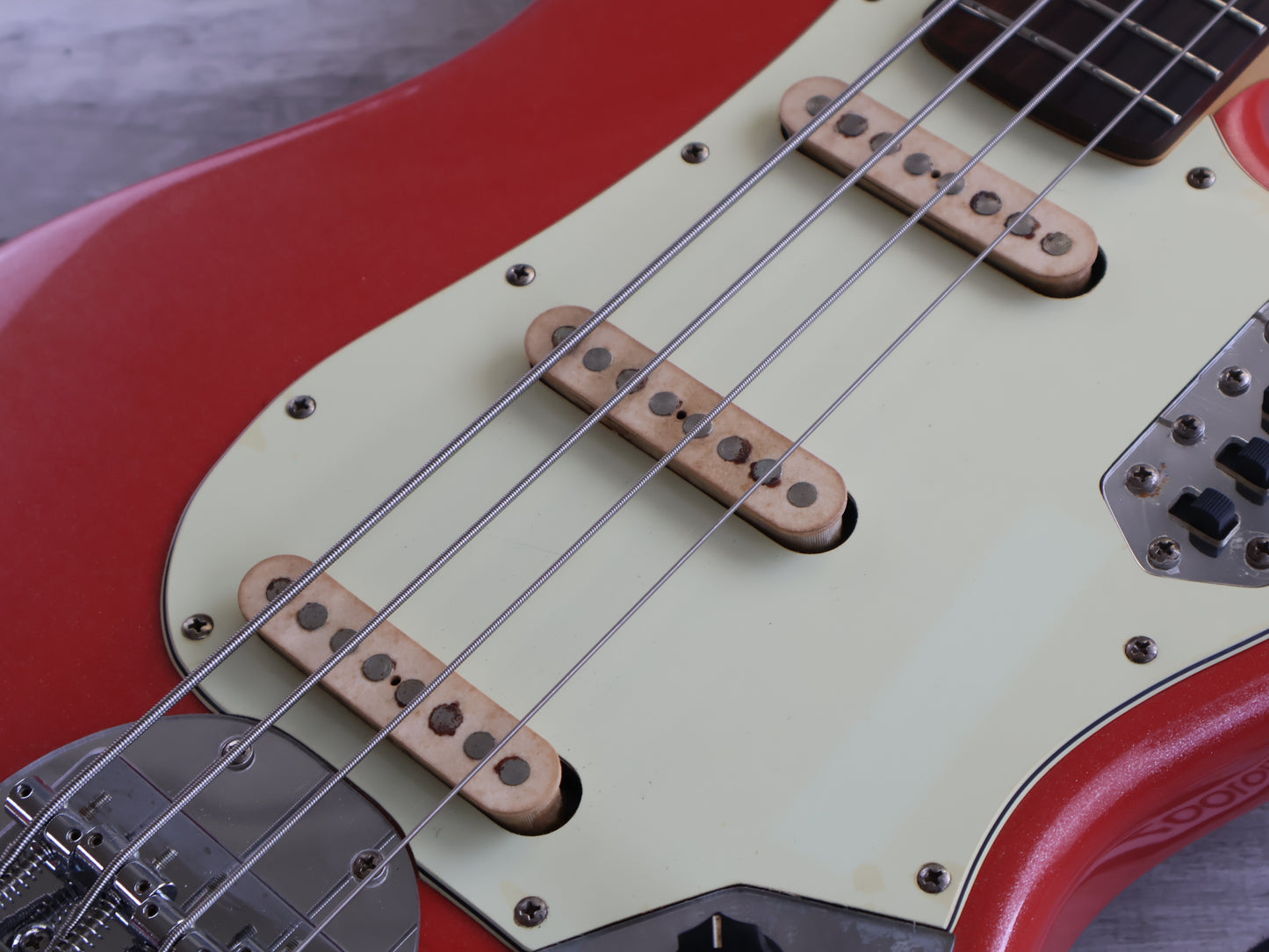 2000's Grassroots (by ESP) G-T-60BIV Bass IV Jaguar Bass (Sparkling Fiesta Red)
