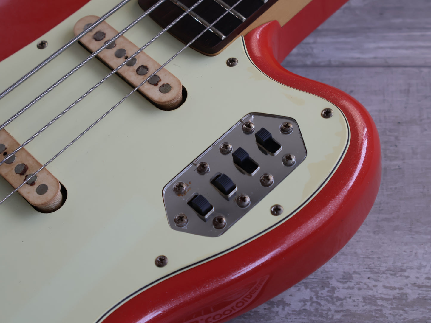 2000's Grassroots (by ESP) G-T-60BIV Bass IV Jaguar Bass (Sparkling Fiesta Red)