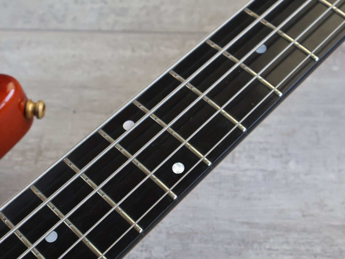 2001 ESP Japan Takada Custom Shop 5-String Bass (Quilted Amber Sunburst)