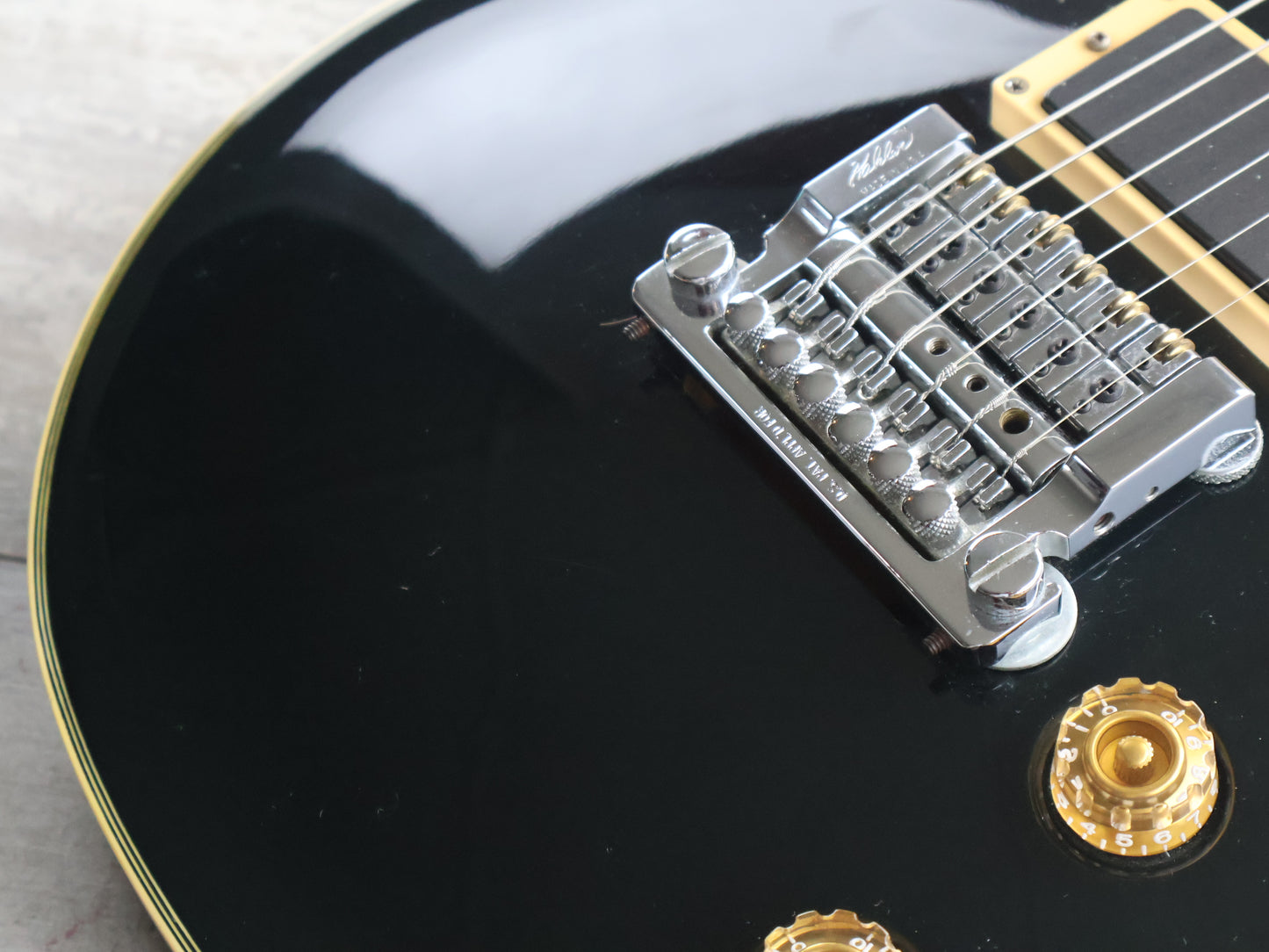 1984 Aria Pro II PE-DELUXE KV Single Cutaway w/Kahler (Black)