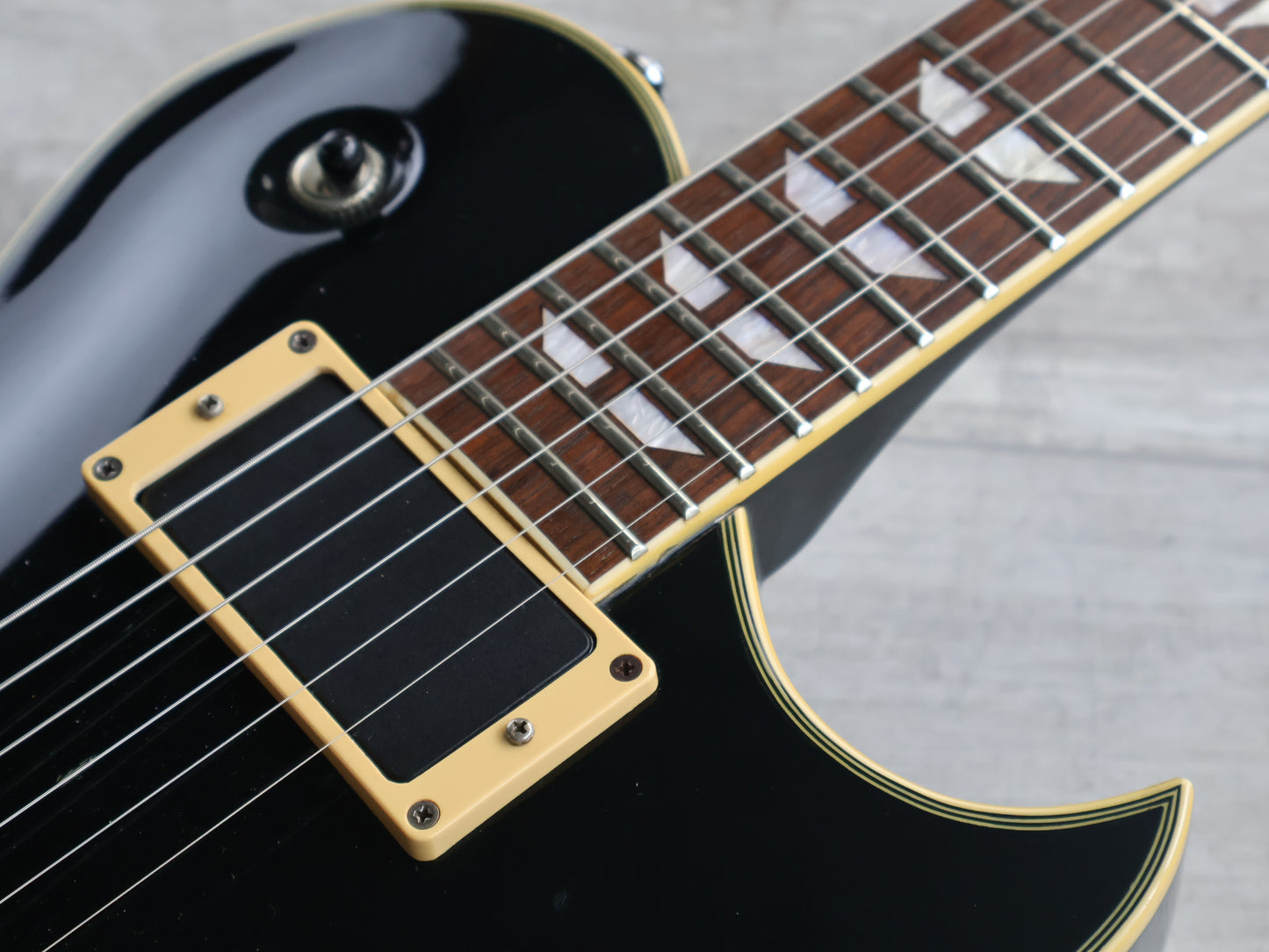 1984 Aria Pro II PE-DELUXE KV Single Cutaway w/Kahler (Black)
