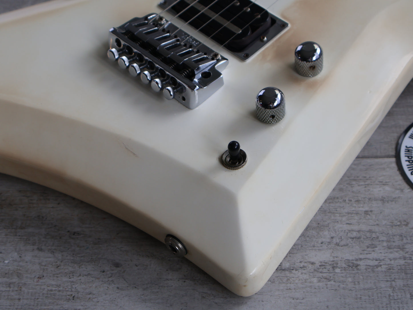 1982 Tokai F-55 Super Edition Explorer/Random Star (Vintage White)